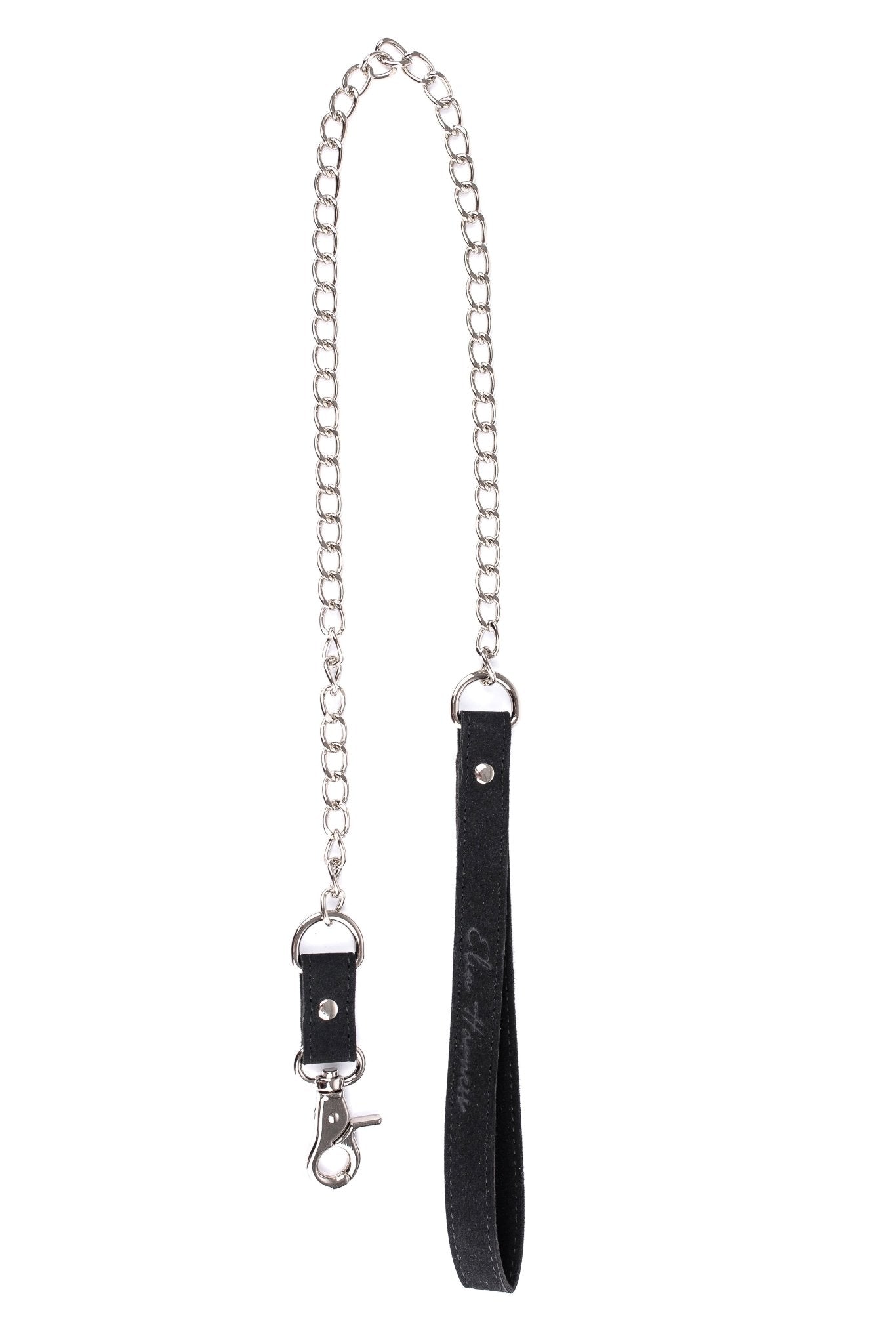 Faux Leather Choker with Chain leash - Elinlatex