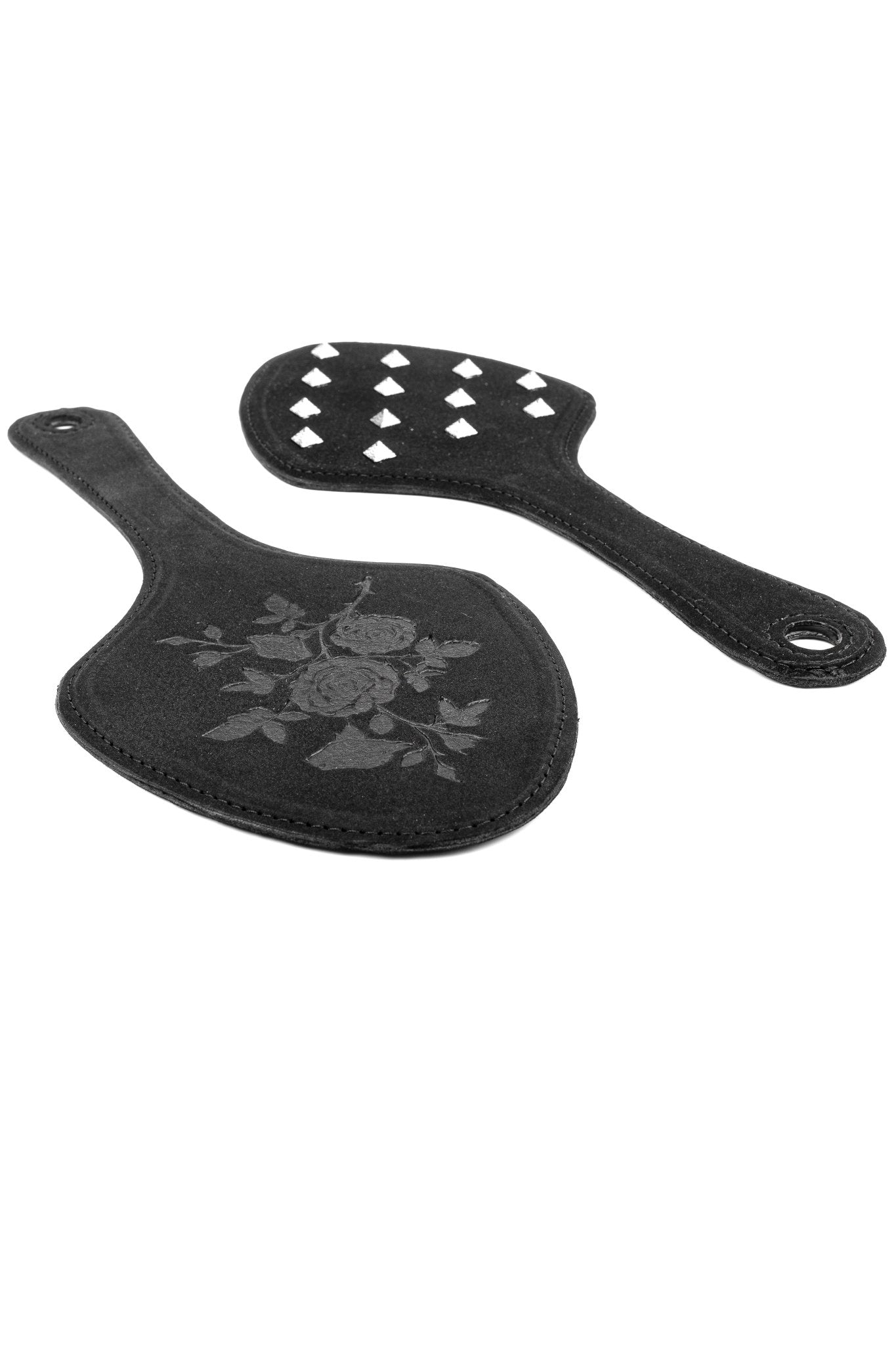 Faux Leather Spanking Paddle with Spikes - Elinlatex