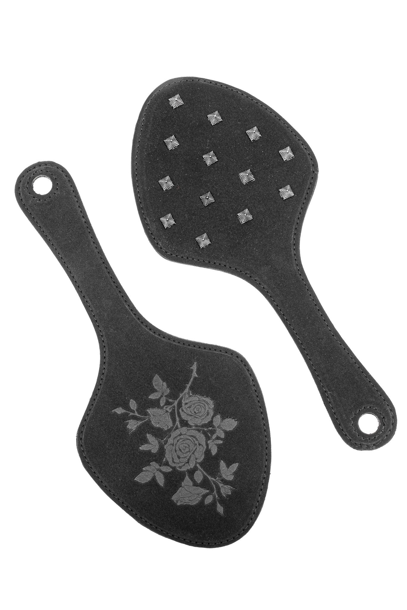 Faux Leather Spanking Paddle with Spikes - Elinlatex