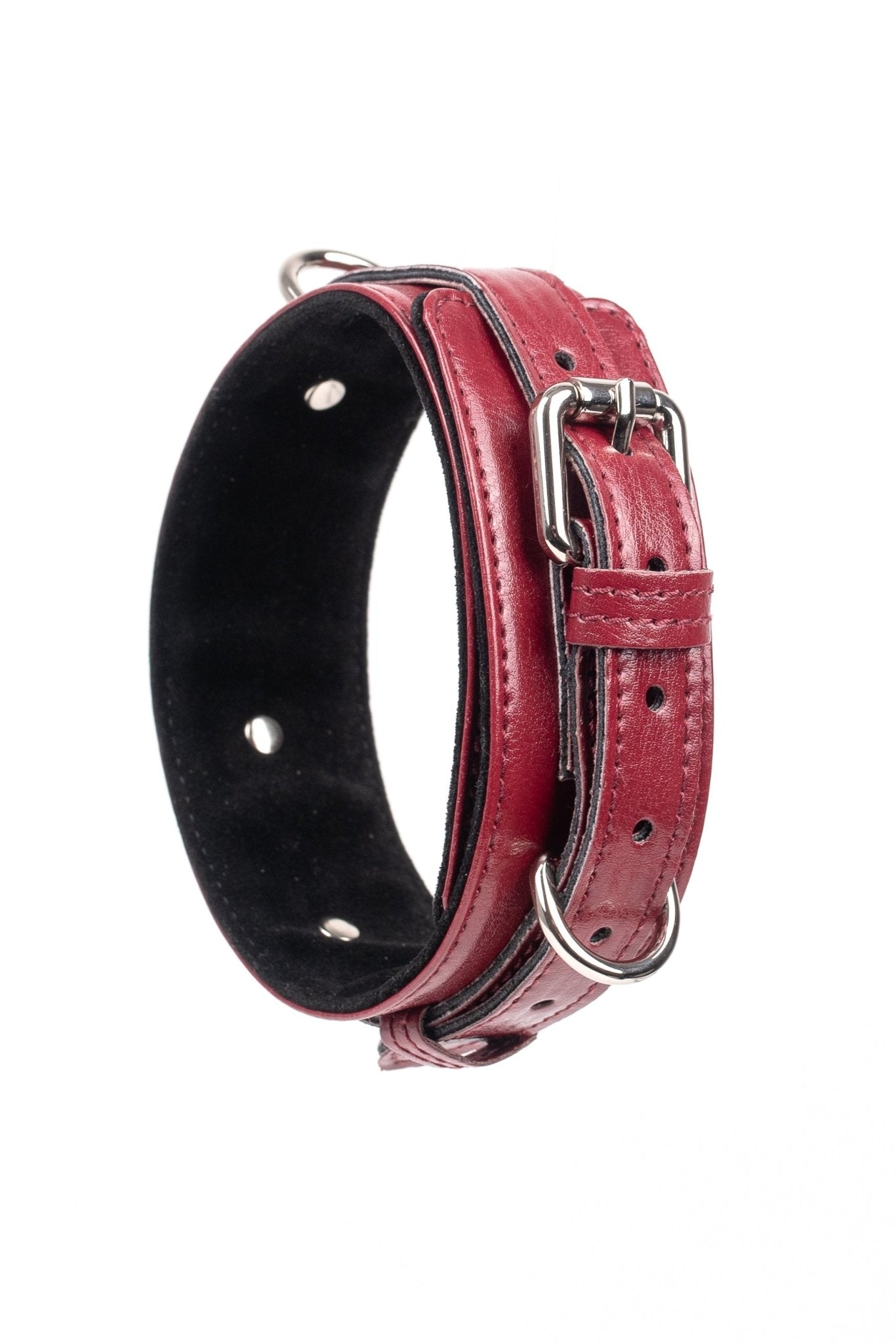 Faux Leather Vegan Collar. Pink - Elinlatex