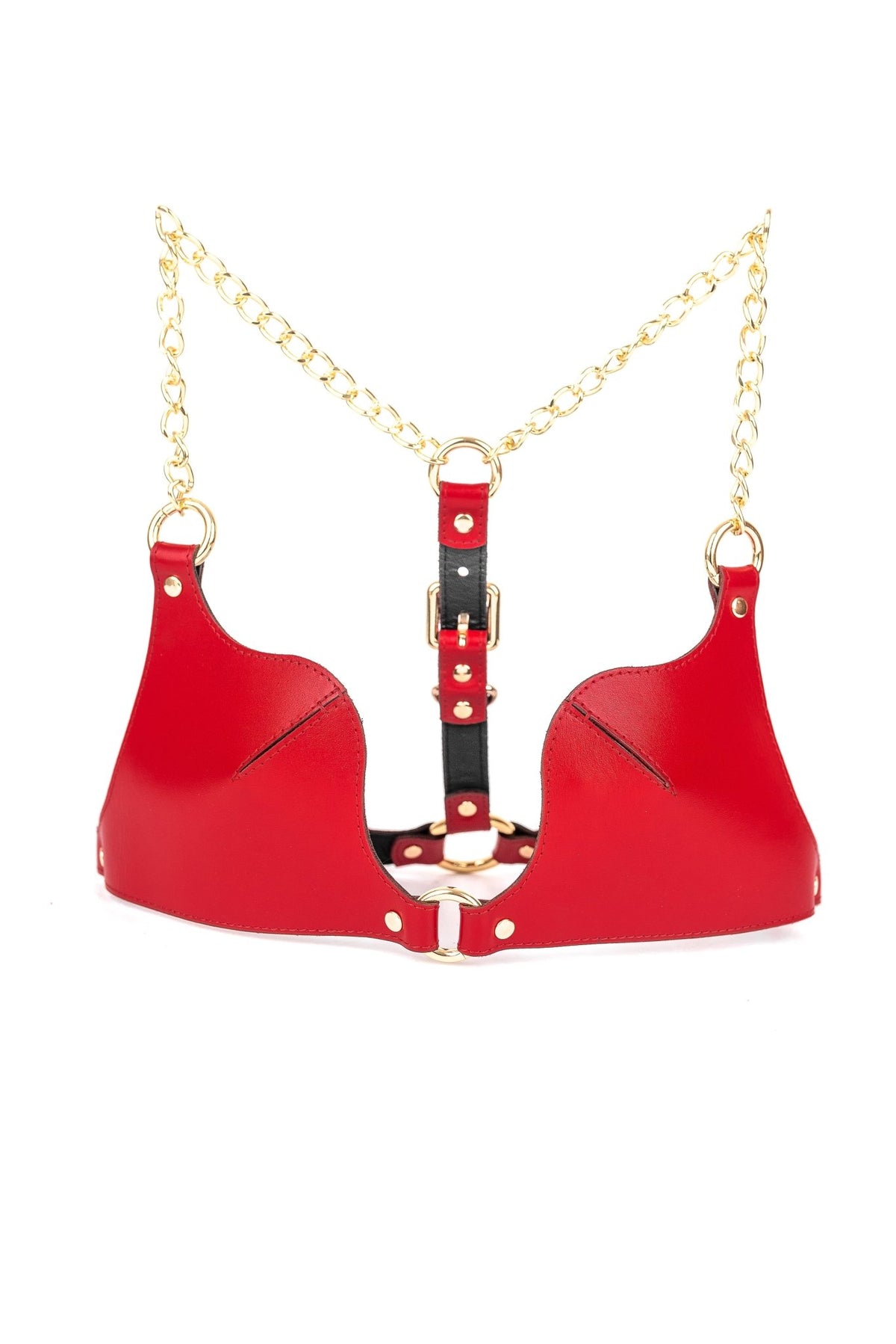 Freyja Leather Bra. White - Elin Latex