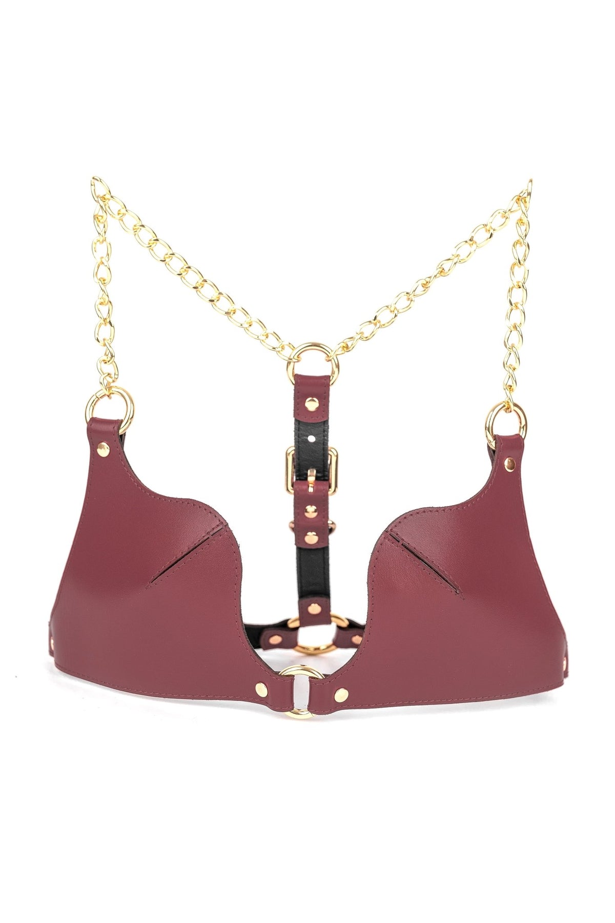 Freyja Leather Bra. White - Elin Latex