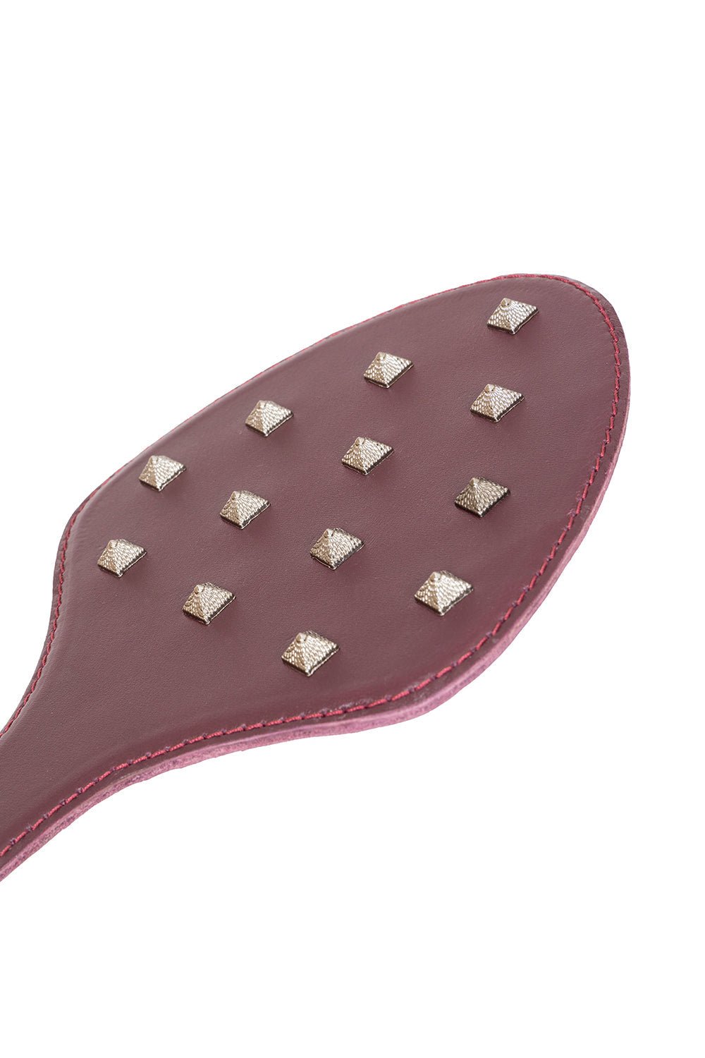 Genuine Leather Spanking Paddle with Spikes - Elinlatex