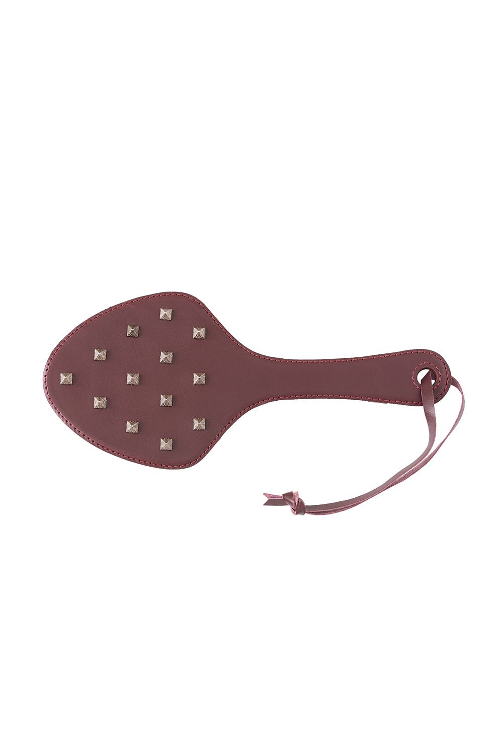 Genuine Leather Spanking Paddle with Spikes - Elinlatex