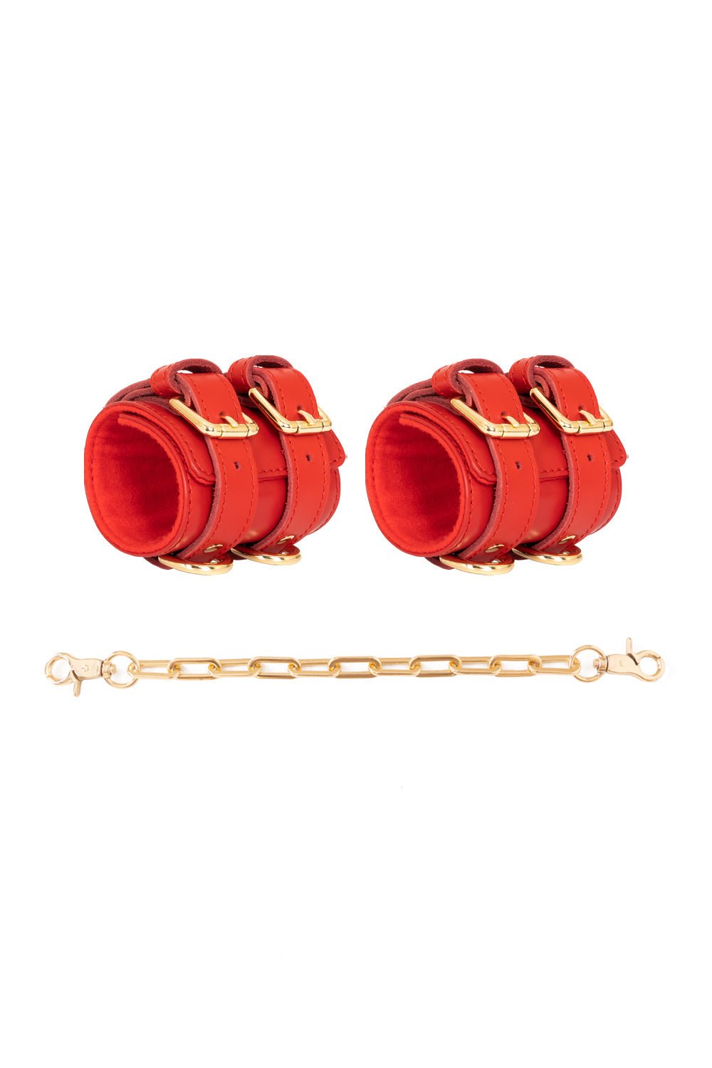 Hand, Ankle cuffs Wide with chain connectors - Elinlatex