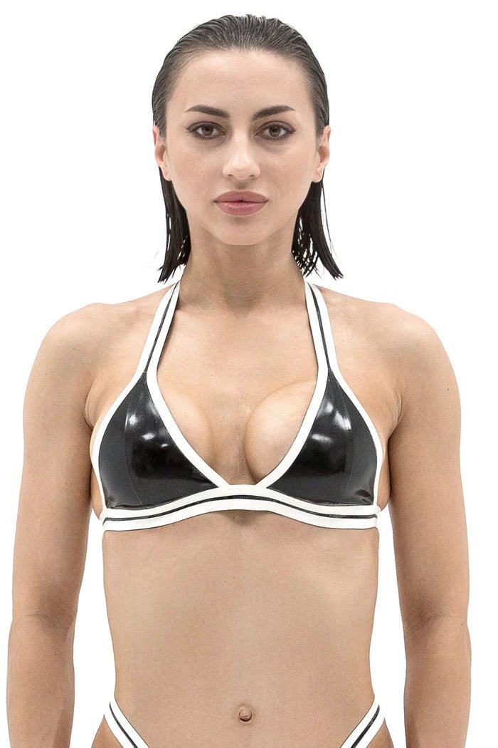Latex bra. Black 'n' White - Elinlatex