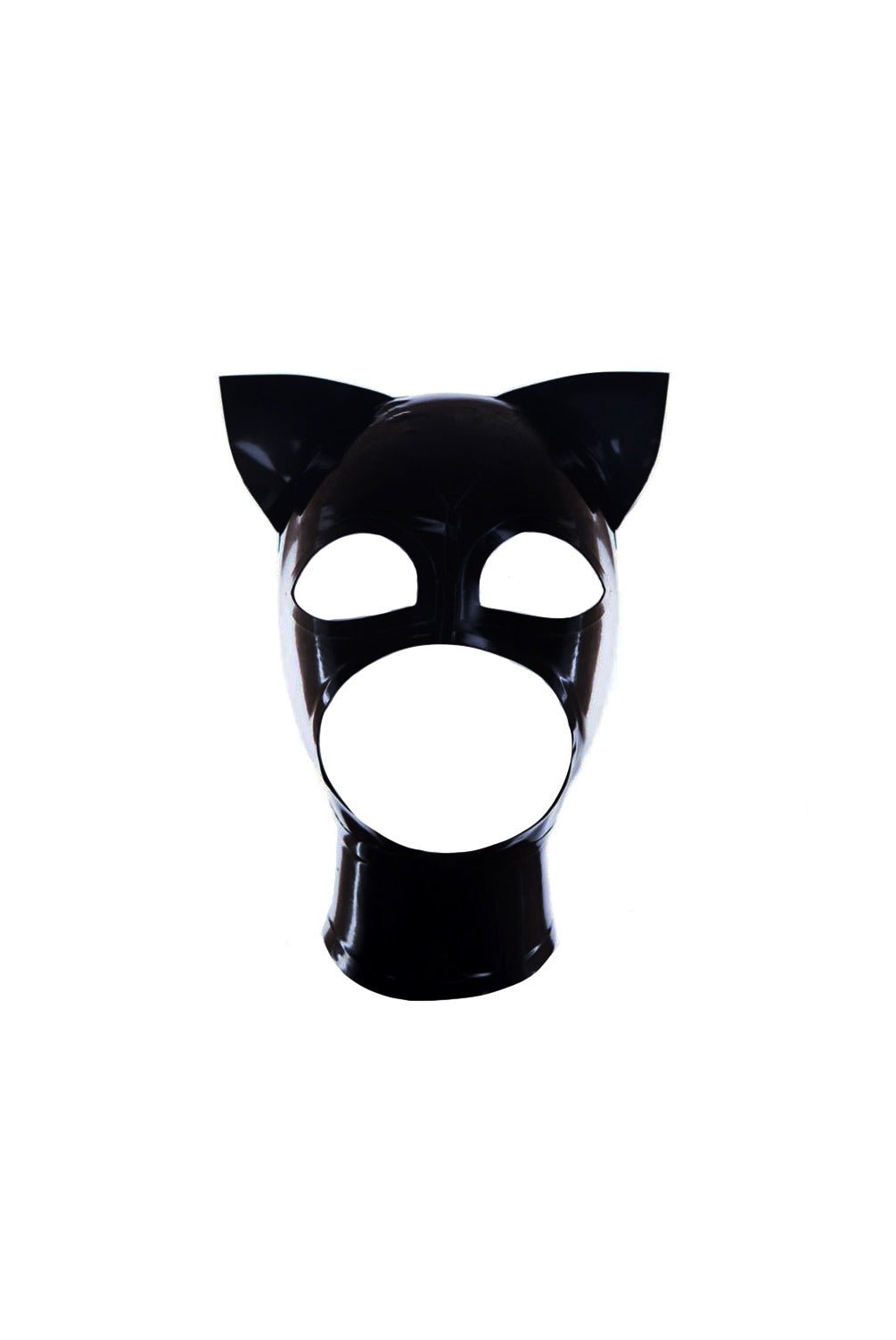 Latex cat mask with cut-outs for eyes, nose and mouth - Elinlatex