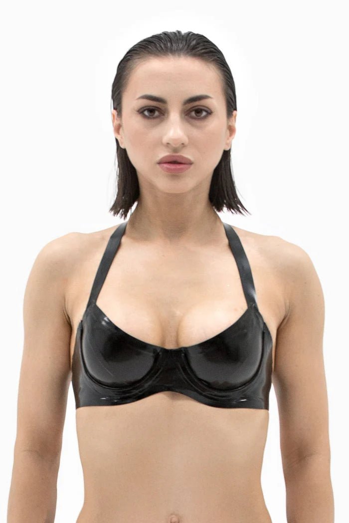 Latex Classic Underwire Low Bra. Black - Elinlatex