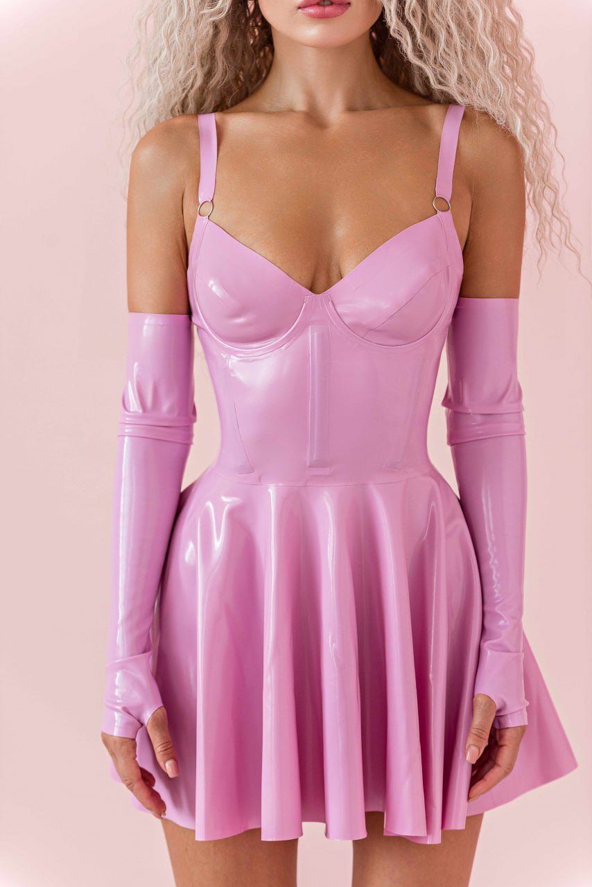 Latex Doll Dress. Pink Latex Doll Dress. Pink