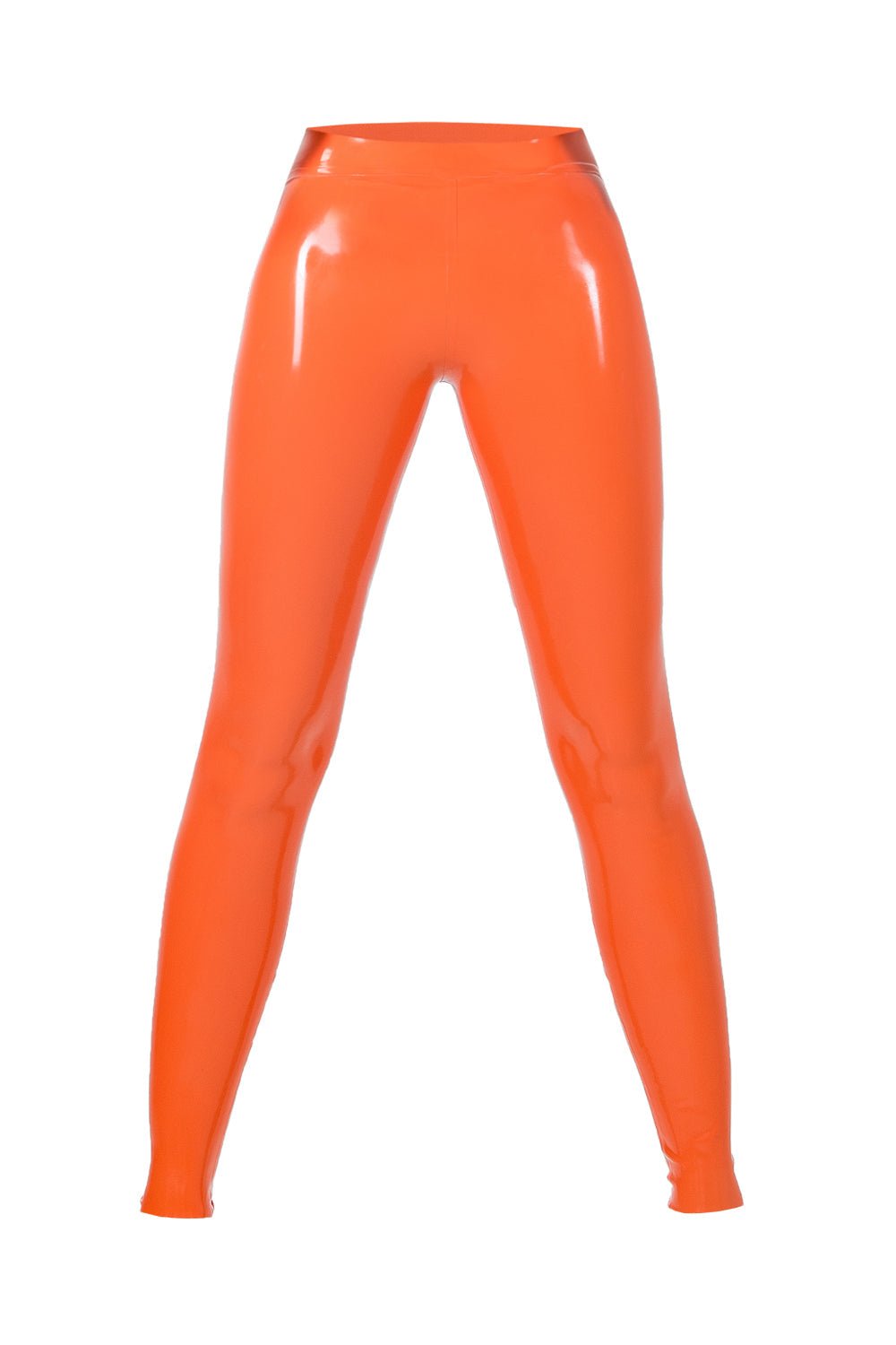 Latex Leggings with Waistband. Khaki - Elinlatex