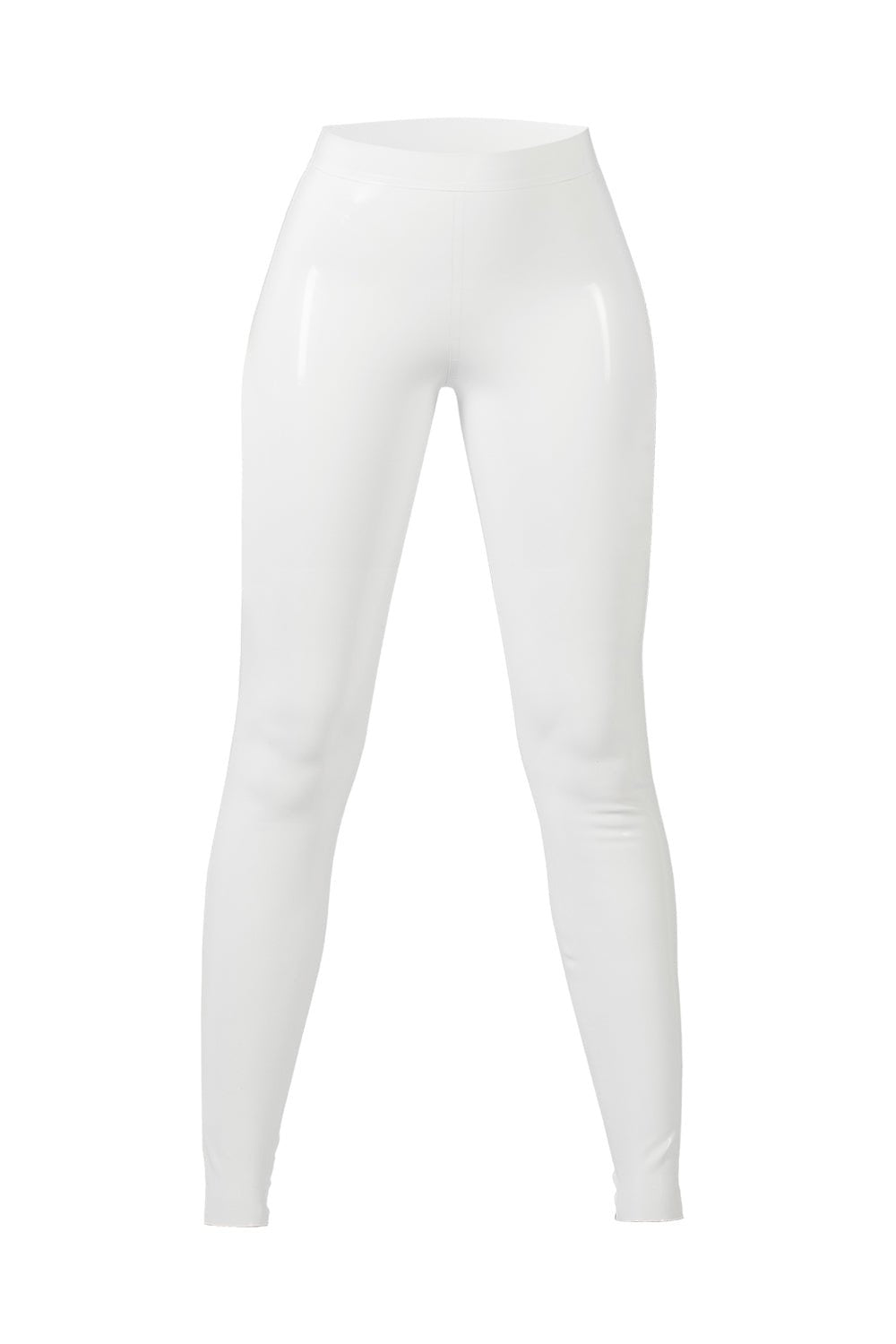 Latex Leggings with Waistband. Khaki - Elinlatex