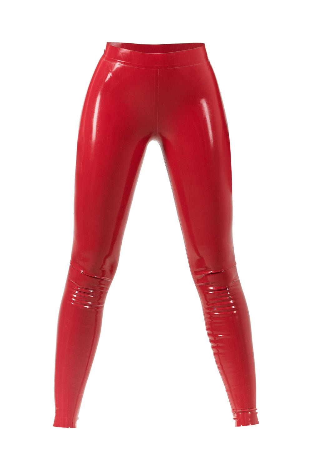 Latex Leggings with Waistband. Khaki - Elinlatex