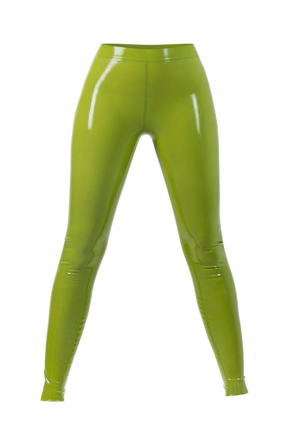 Latex Leggings with Waistband. Red - Elinlatex