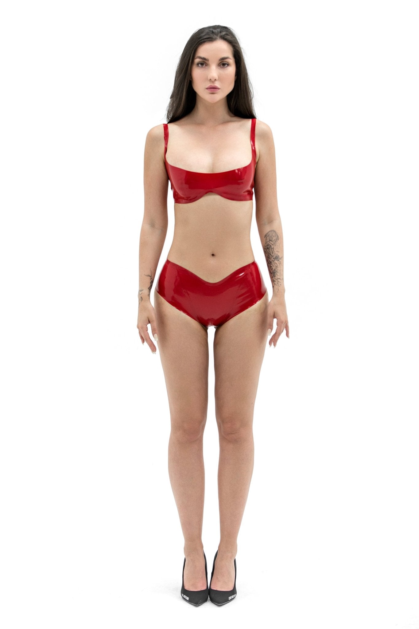 Latex Panties Tina02. Red - Elinlatex