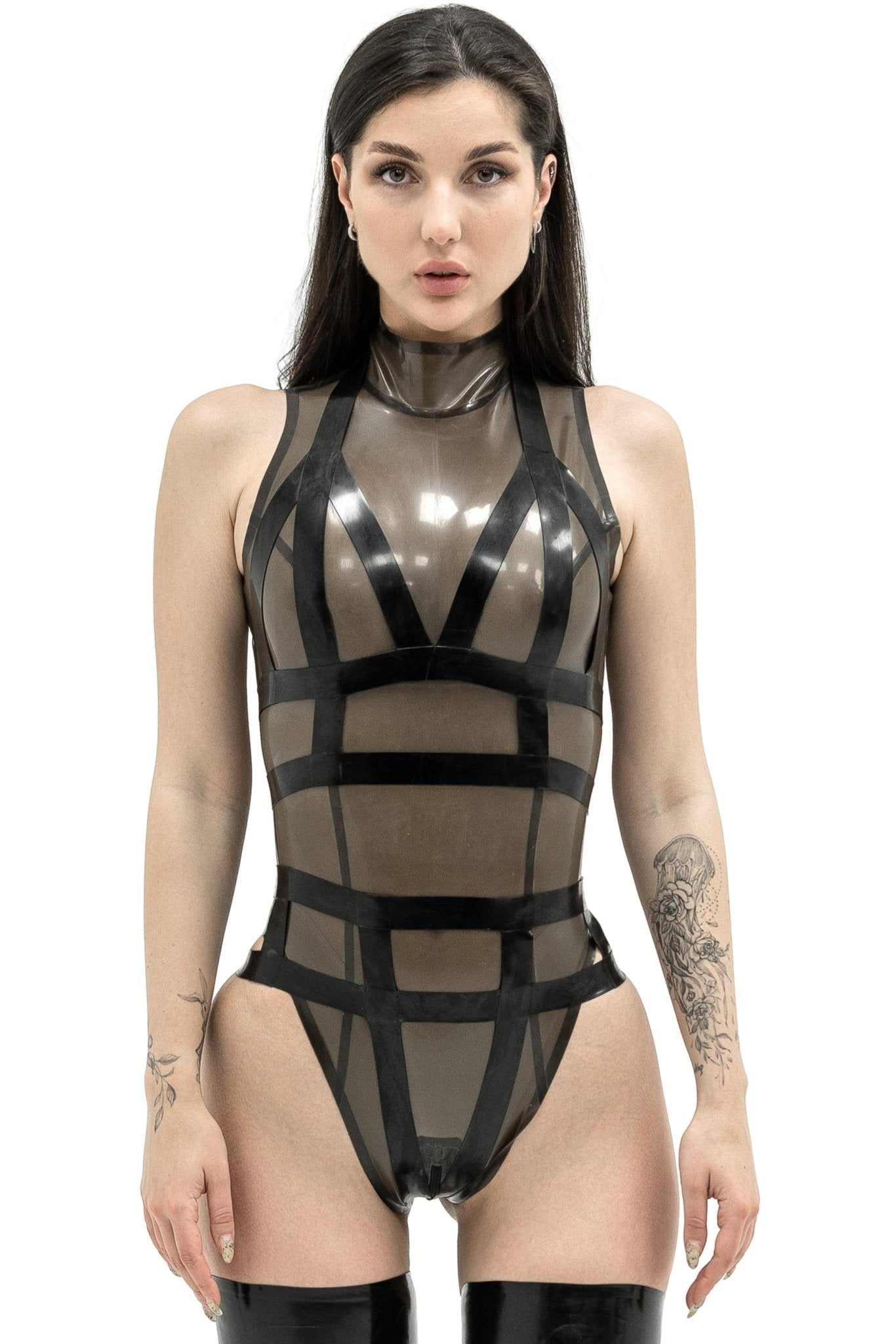 Latex Strap Harness Top and Bottom Set - Elinlatex