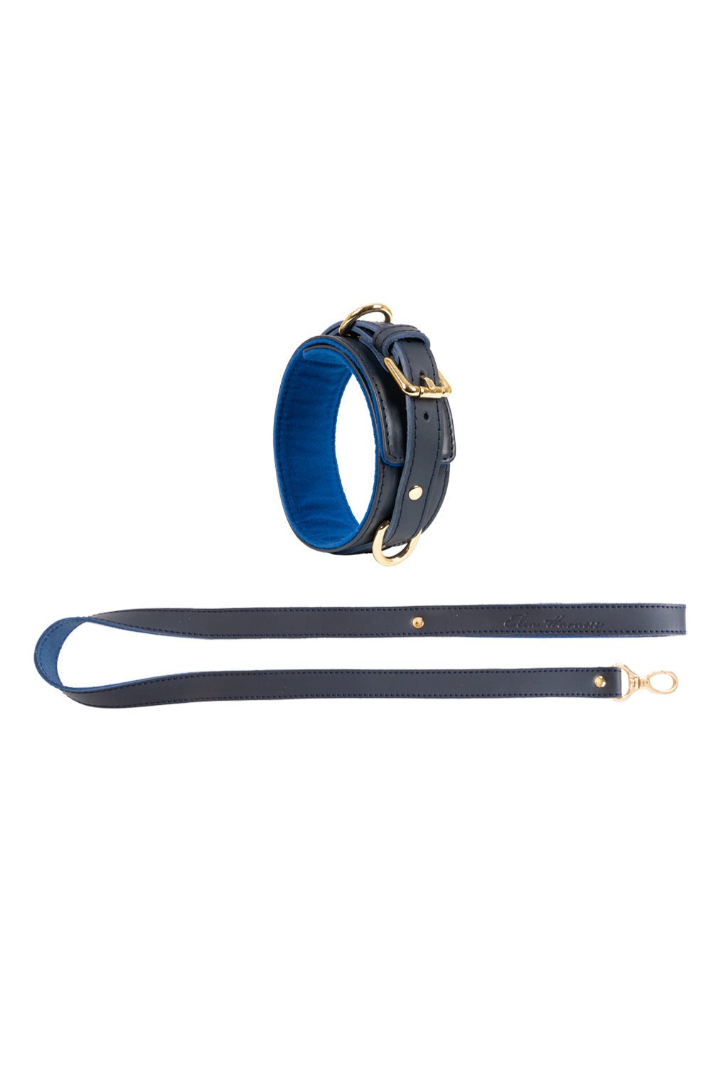 Leather Choker with Leash. 10 colors - Elinlatex