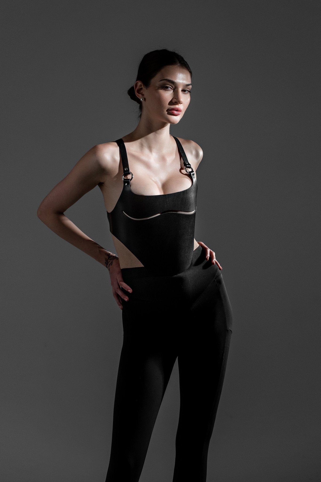 Leather Corset "Warrior" - Elinlatex