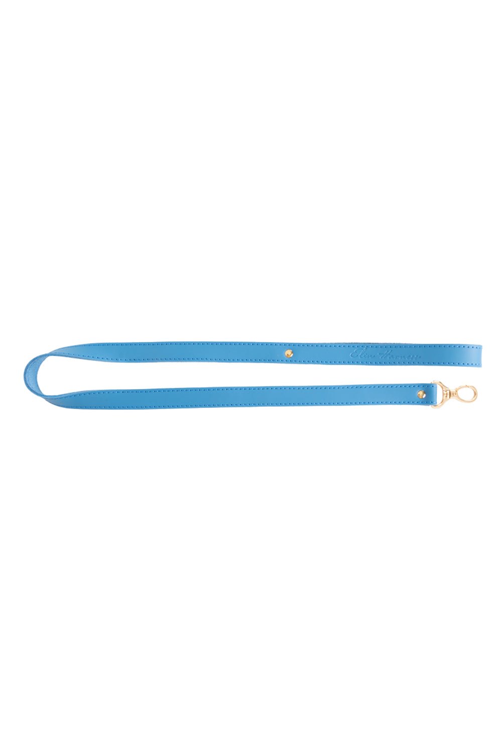 Leather leash. Blue - Elinlatex