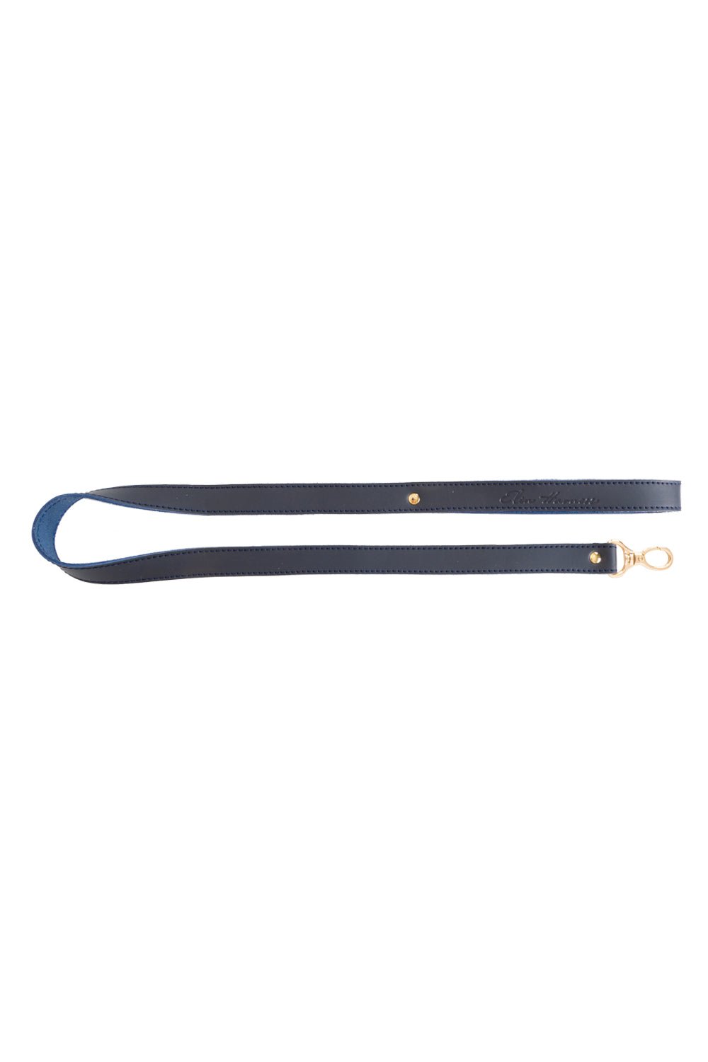 Leather leash. Blue - Elinlatex