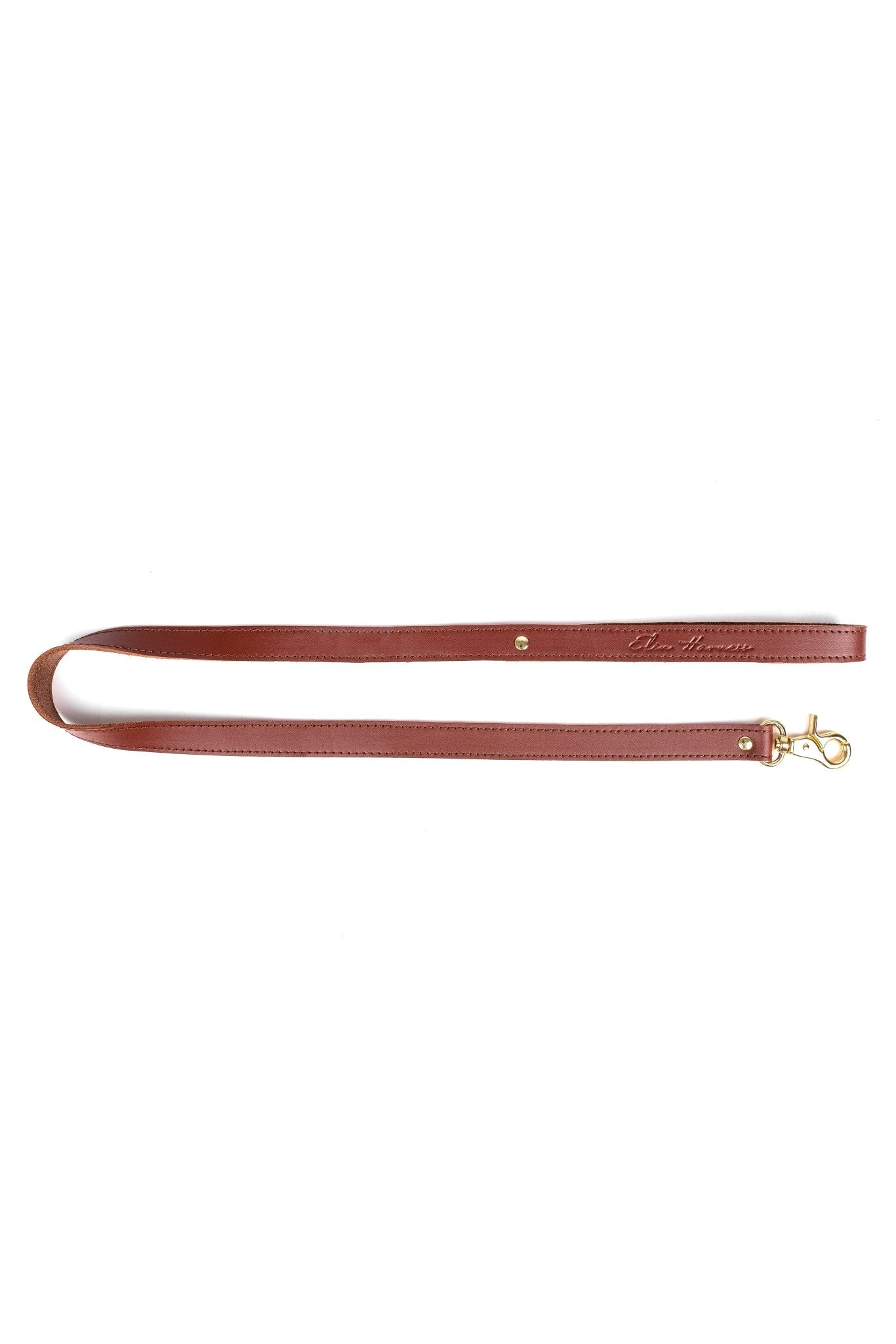 Leather leash. Brown - Elinlatex