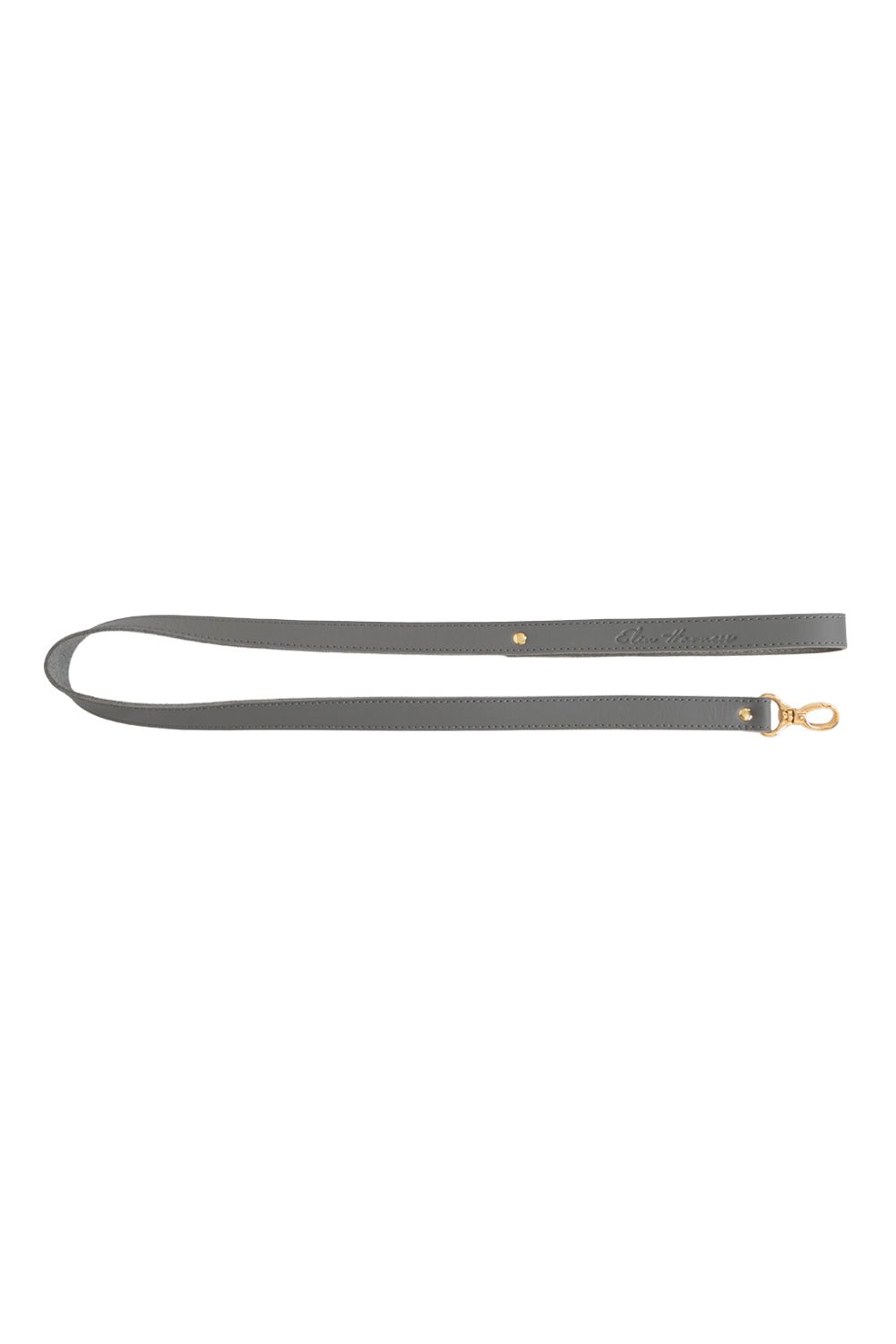 Leather leash. Gray - Elinlatex