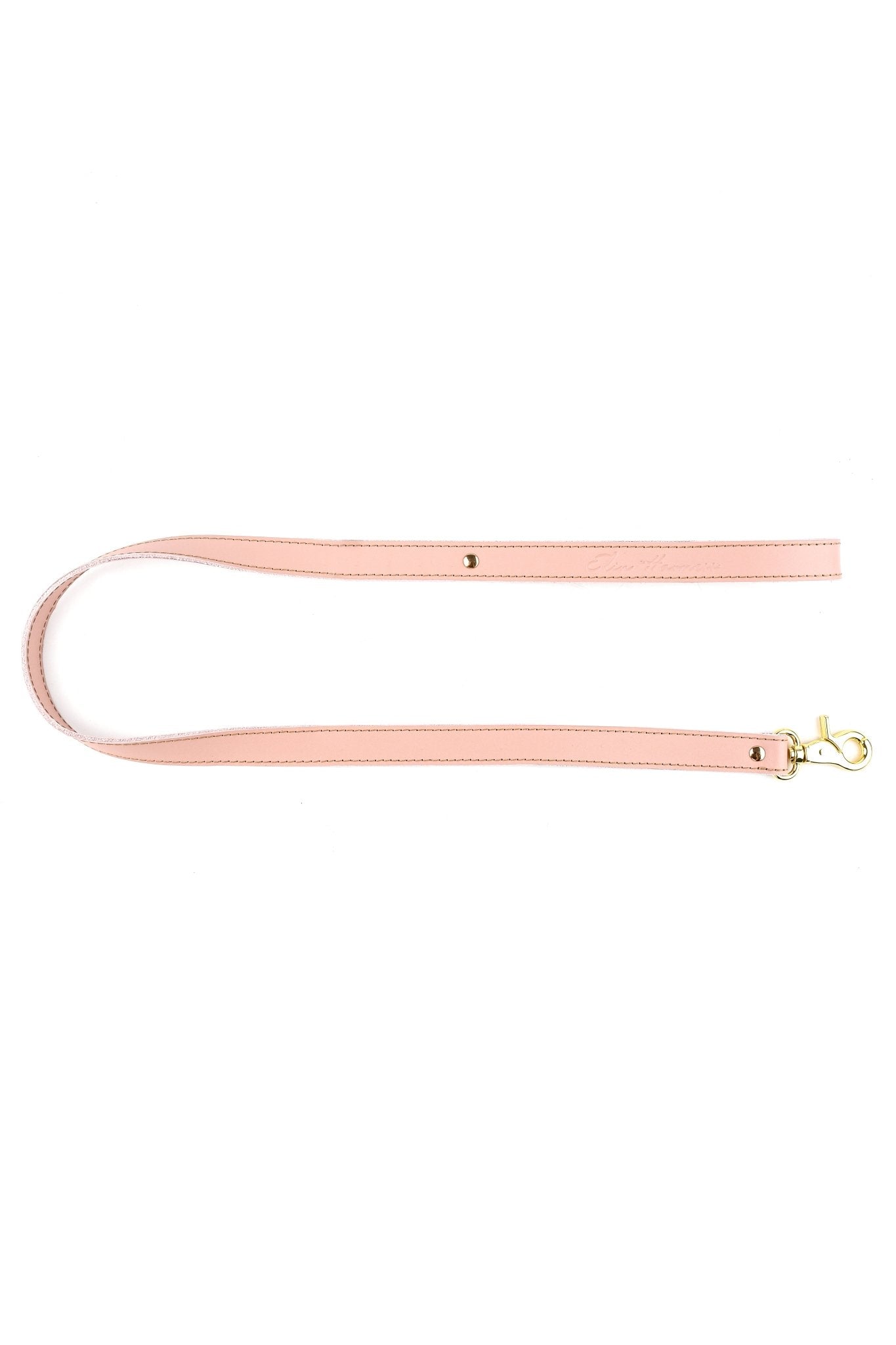 Leather leash. Pink - Elinlatex