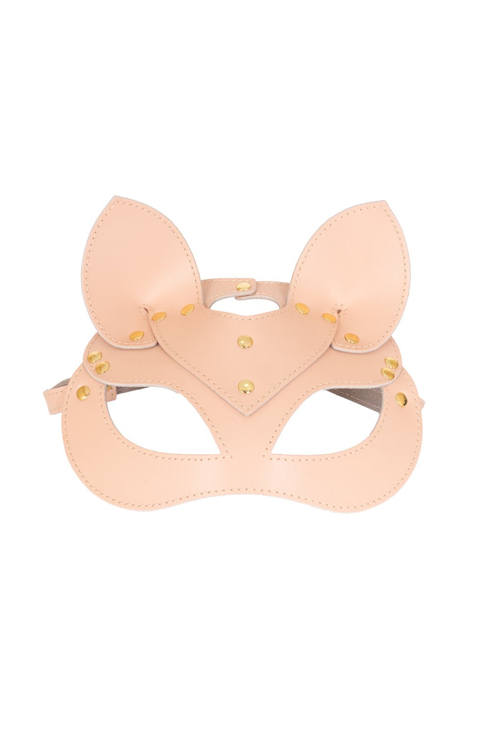 Leather сat mask, kitty fetish mask. Pink - Elinlatex