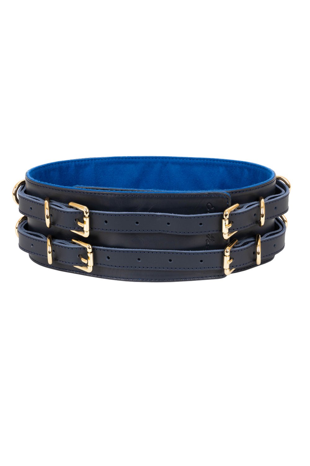 Leather Waist Belt. Blue - Elinlatex