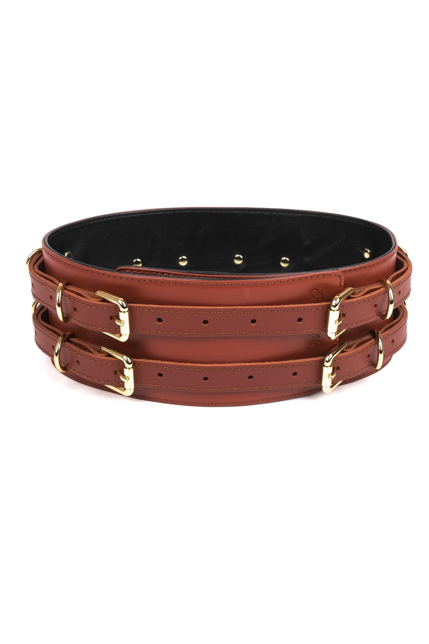 Leather Waist Belt. Brown - Elinlatex