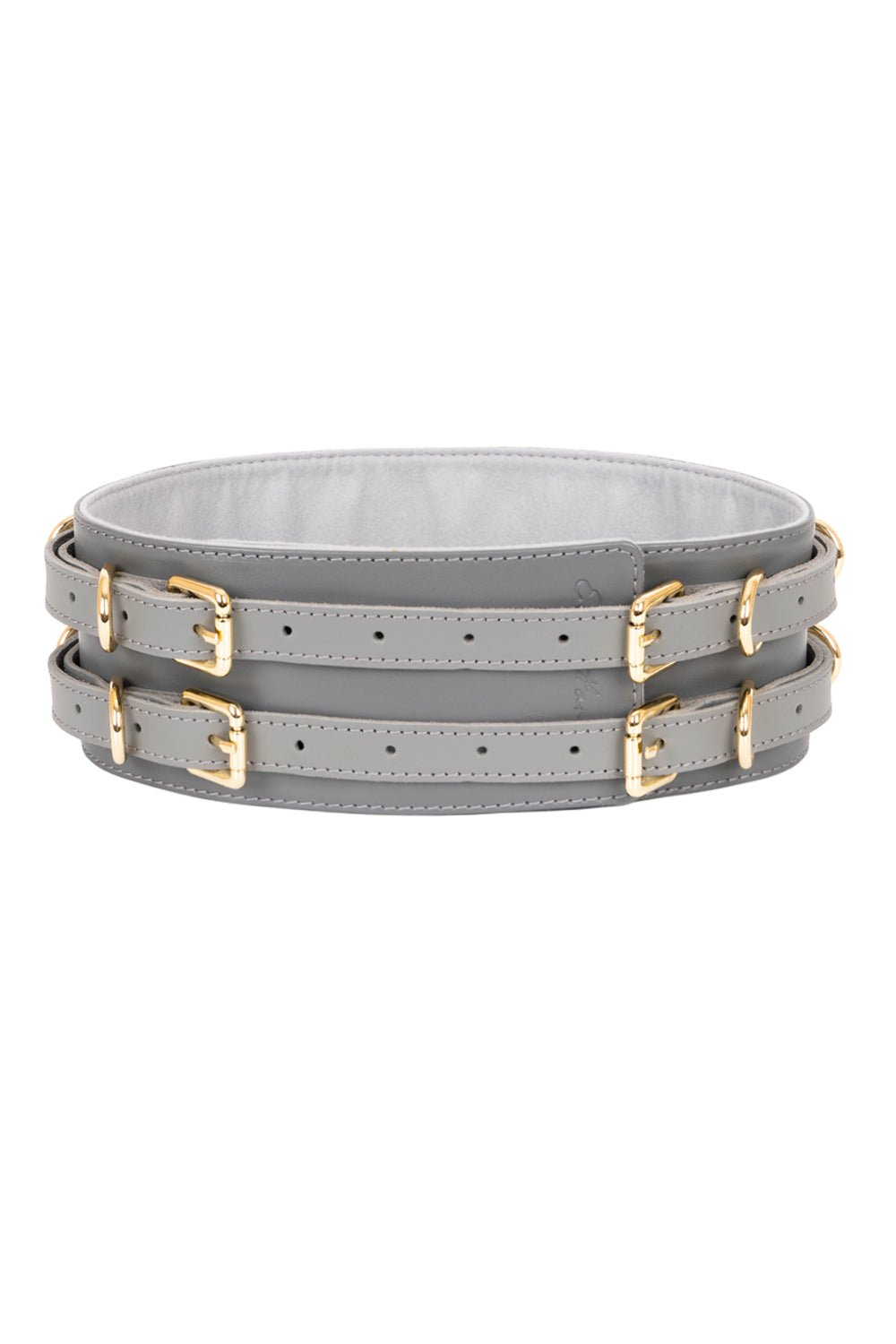 Leather Waist Belt. Gray - Elinlatex