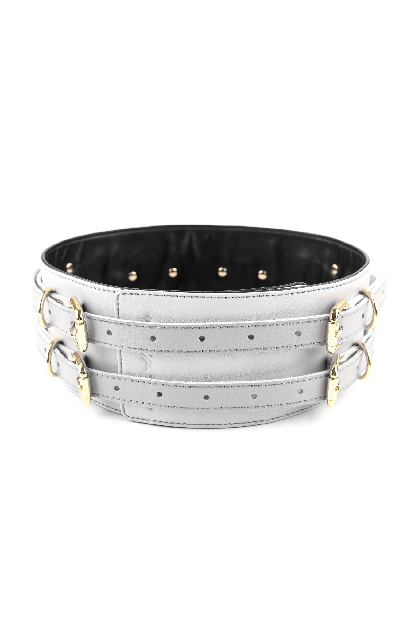 Leather Waist Belt. Gray - Elinlatex