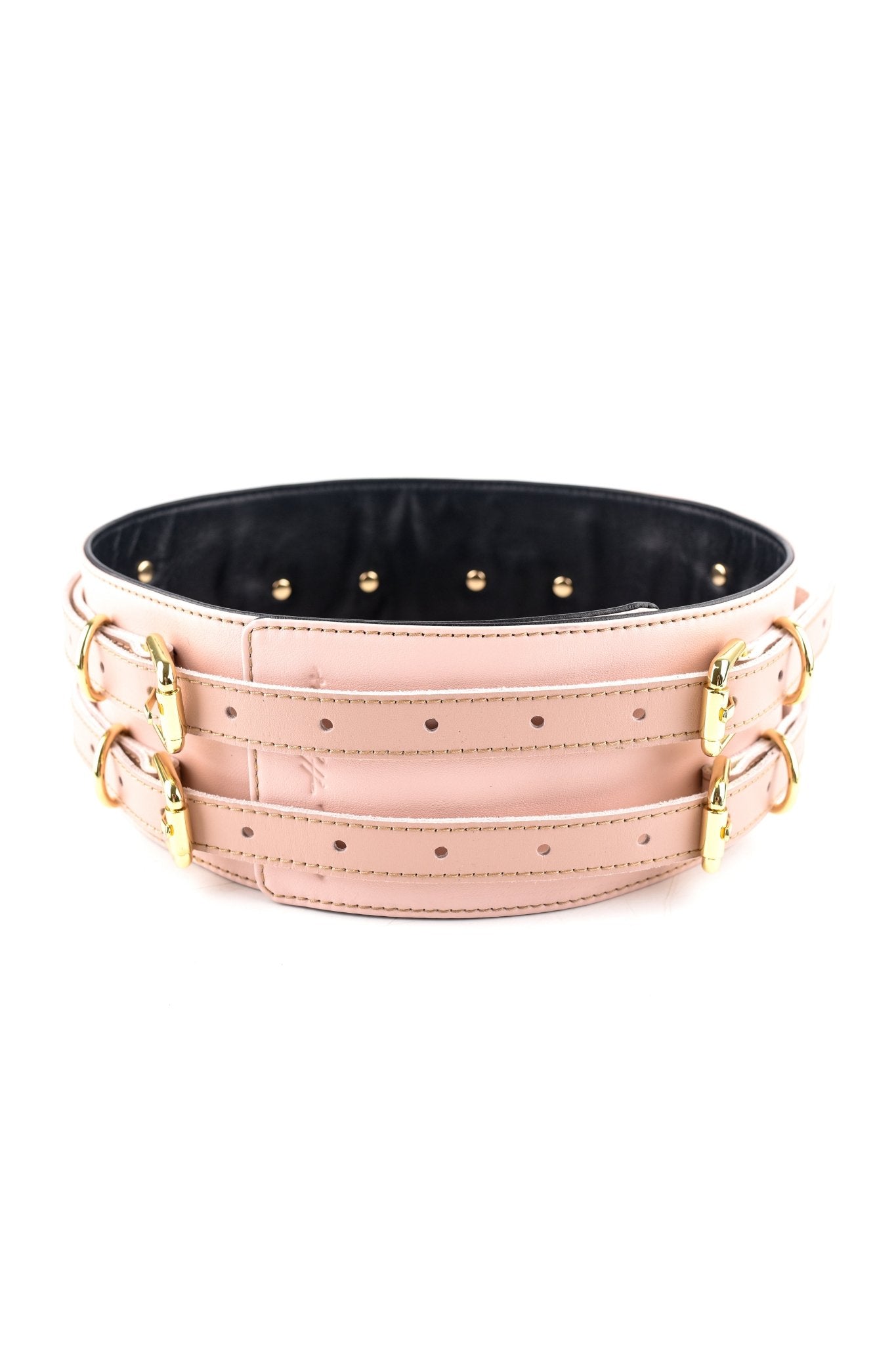 Leather Waist Belt. Pink - Elinlatex