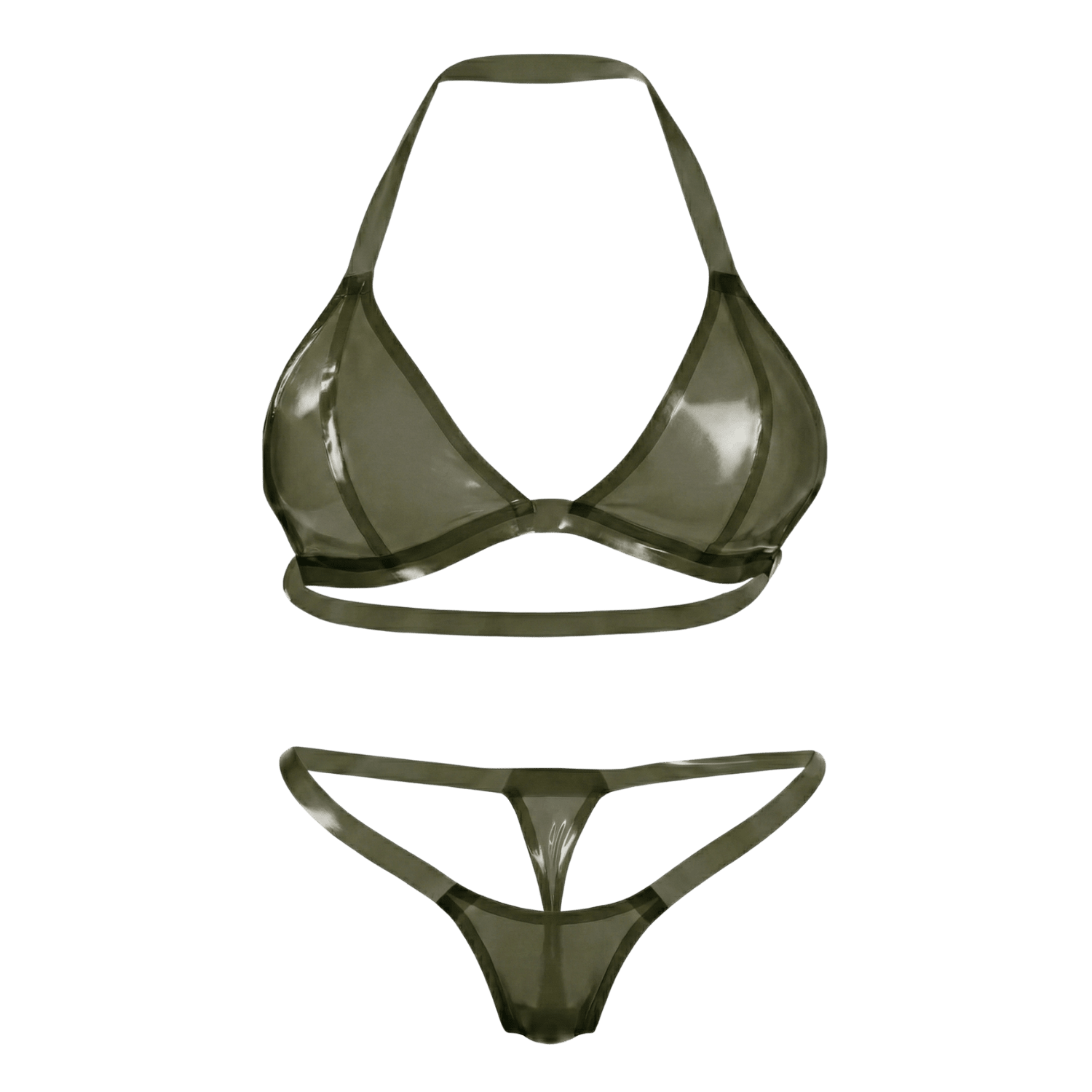 Multicolor Latex Lingerie | Latex Bra + Micro Bikini | 11 colors - Elinlatex