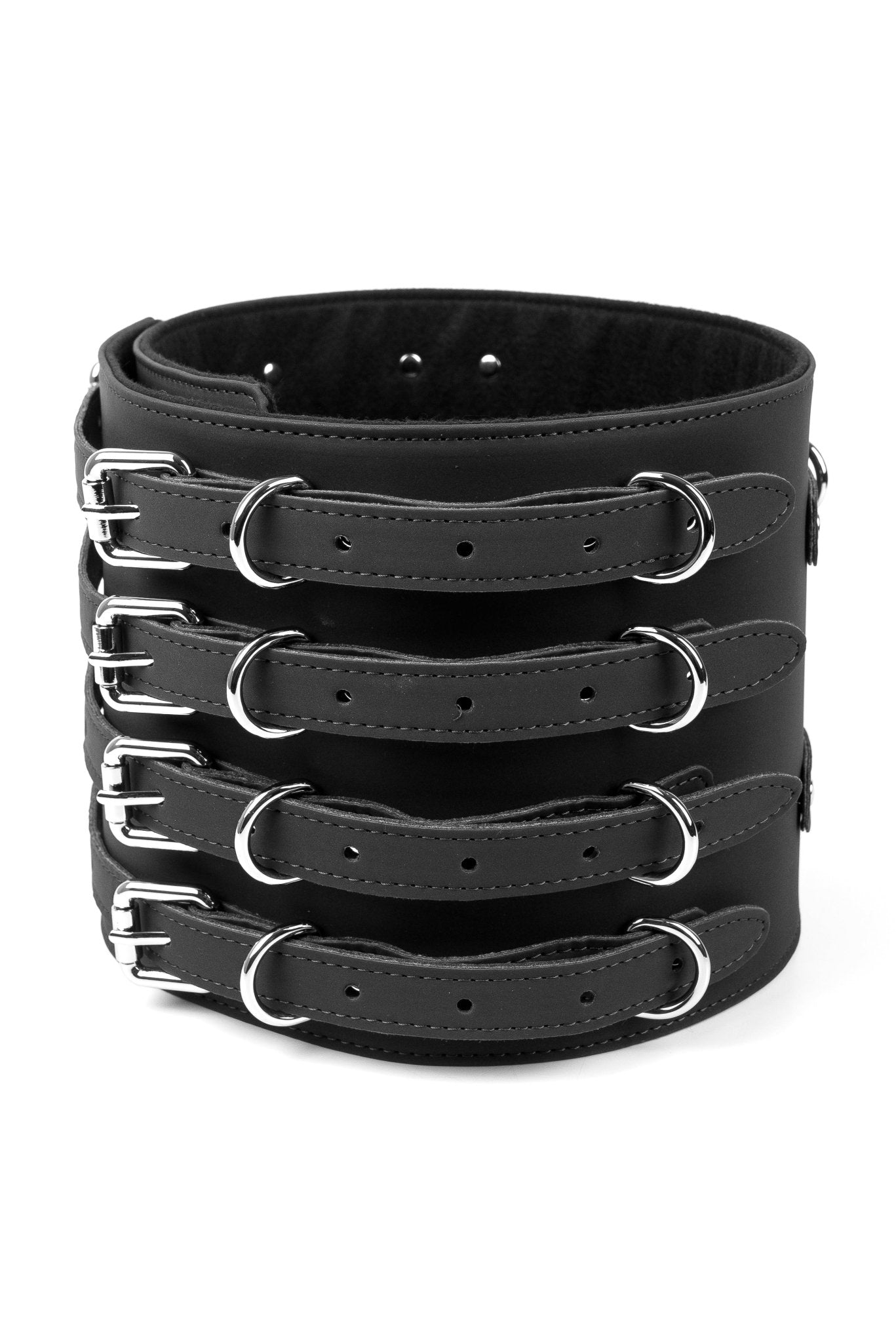 Neoprene Vegan Leather Belt. Black - Elinlatex