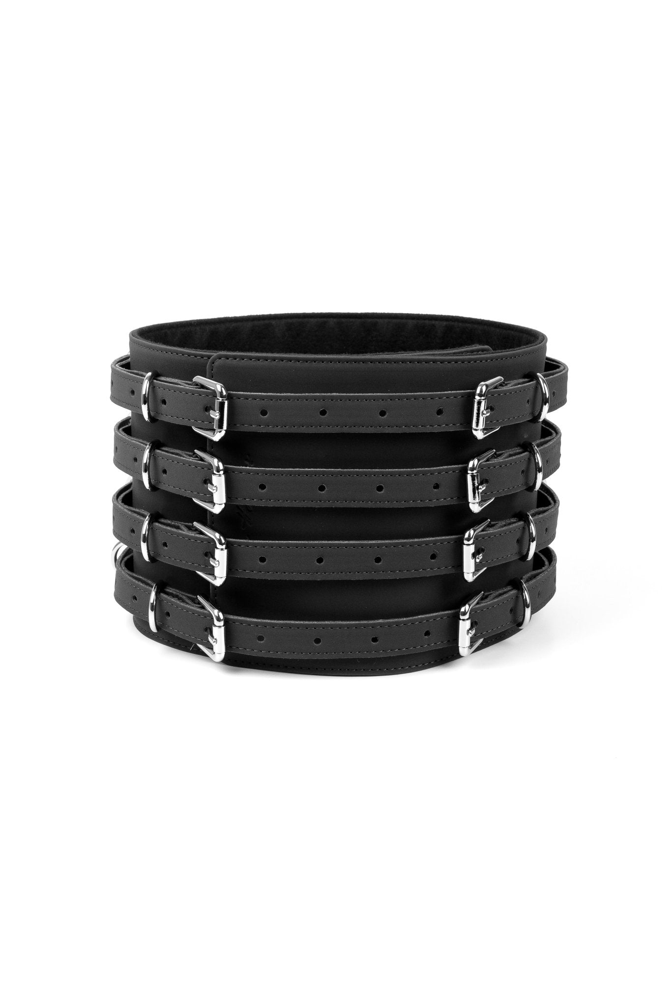 Neoprene Vegan Leather Belt. Black - Elinlatex