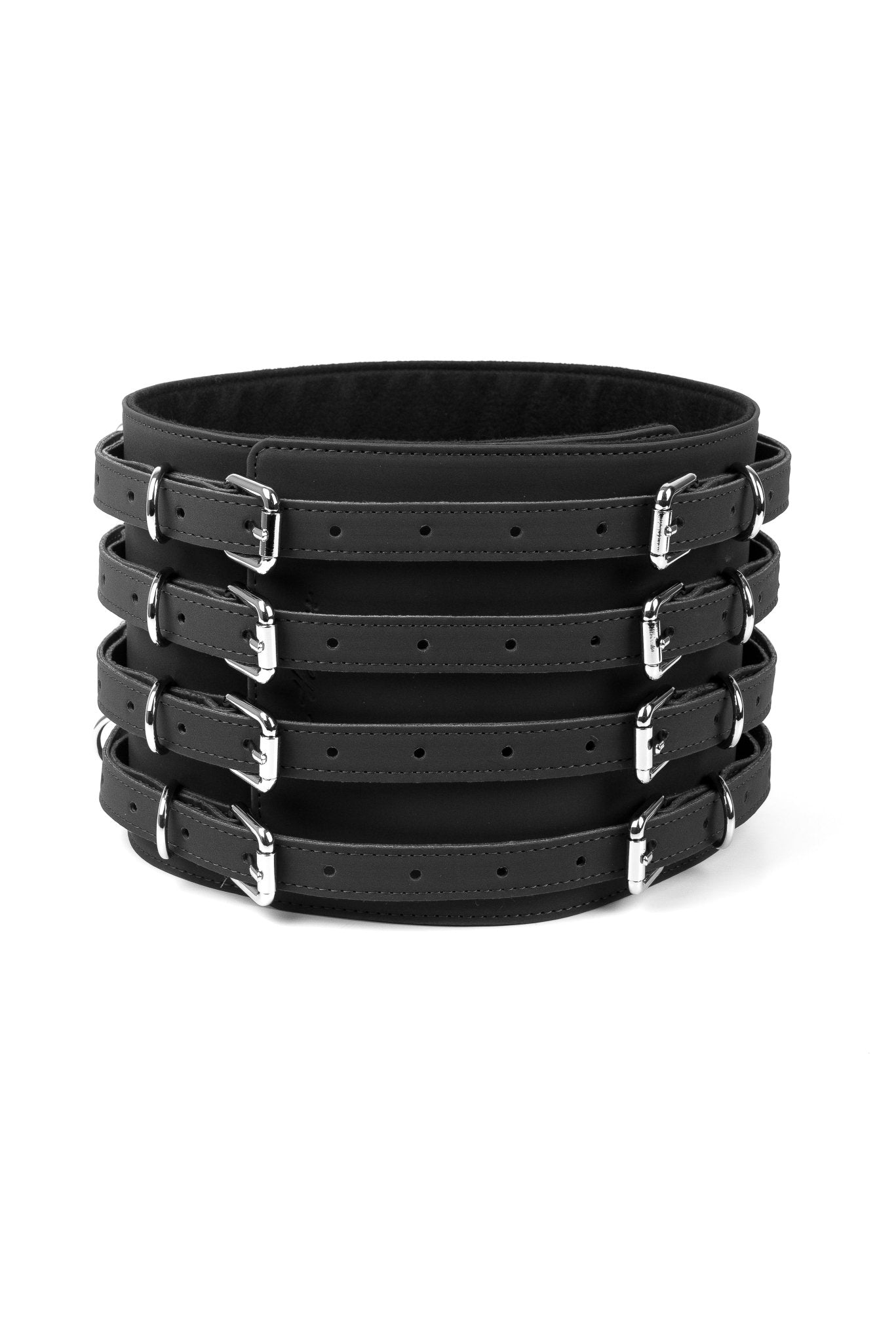 Neoprene Vegan Leather Belt. Black - Elinlatex