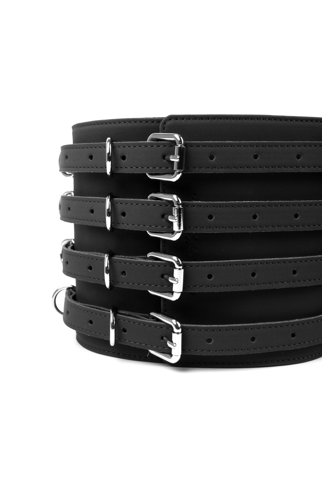 Neoprene Vegan Leather Belt. Black - Elinlatex