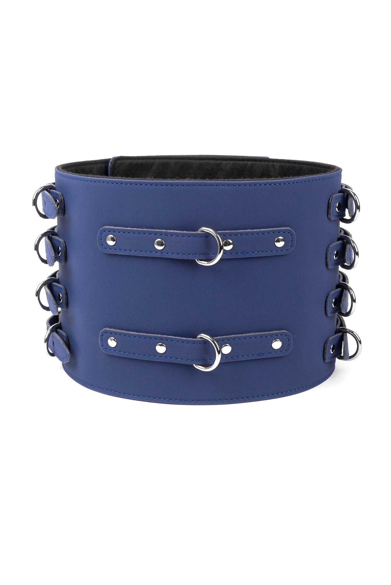 Neoprene Vegan Leather Belt. Navy Blue - Elinlatex