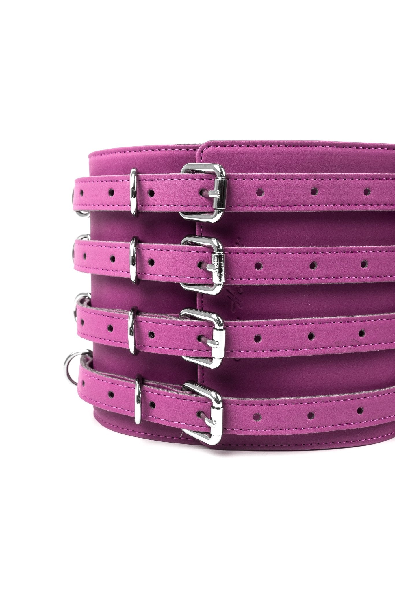 Neoprene Vegan Leather Belt. Pink - Elinlatex