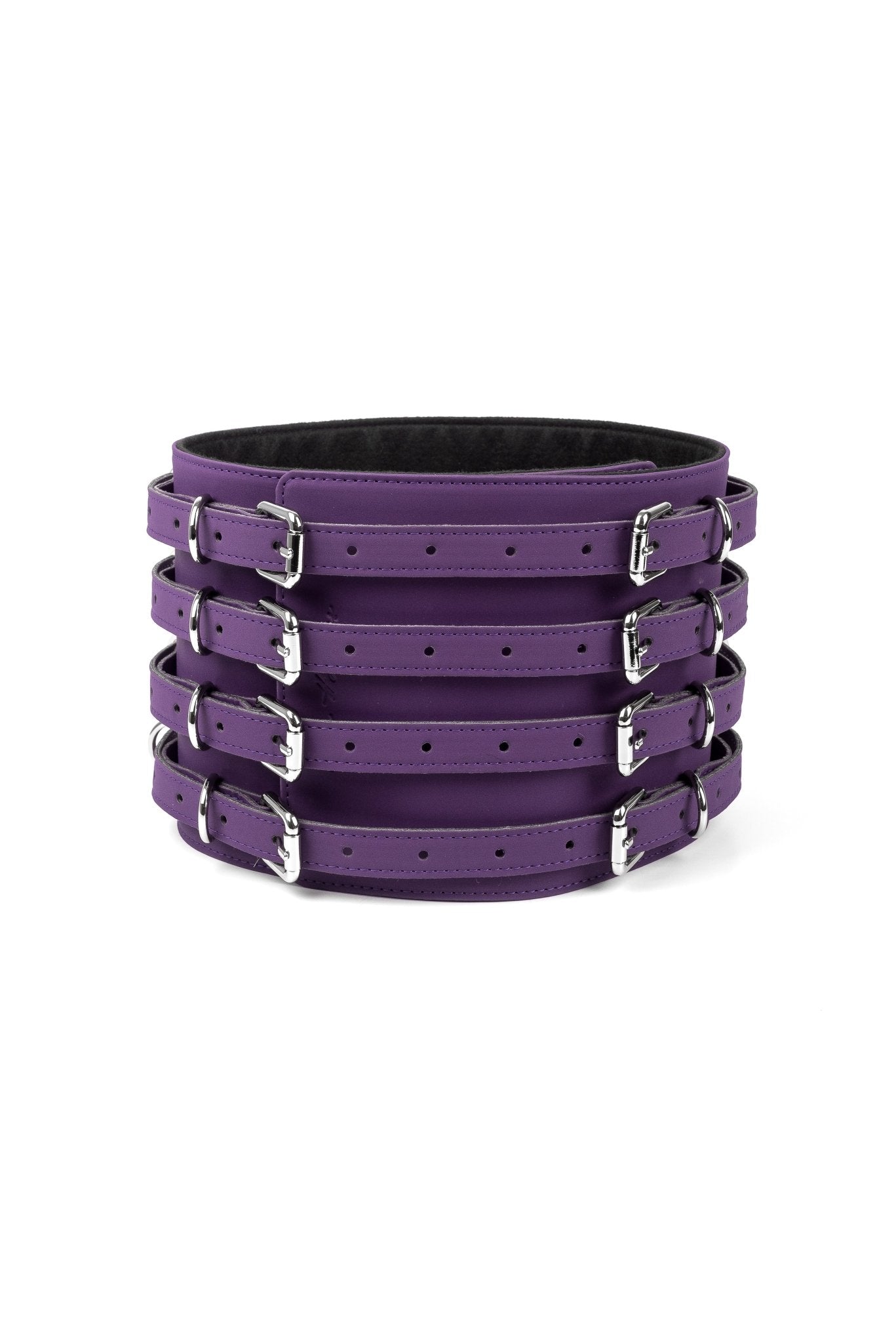 Neoprene Vegan Leather Belt. Violet - Elinlatex