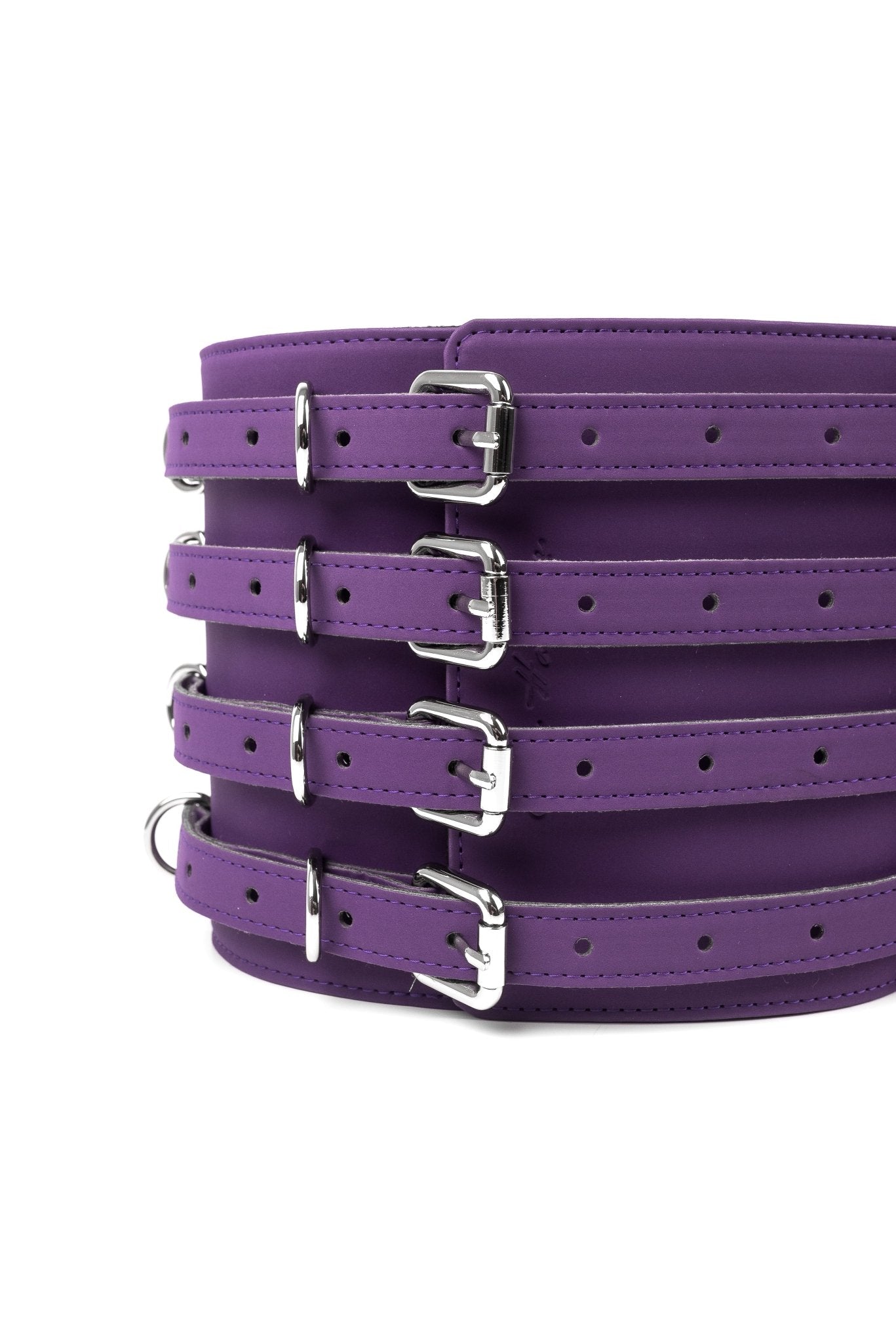 Neoprene Vegan Leather Belt. Violet - Elinlatex