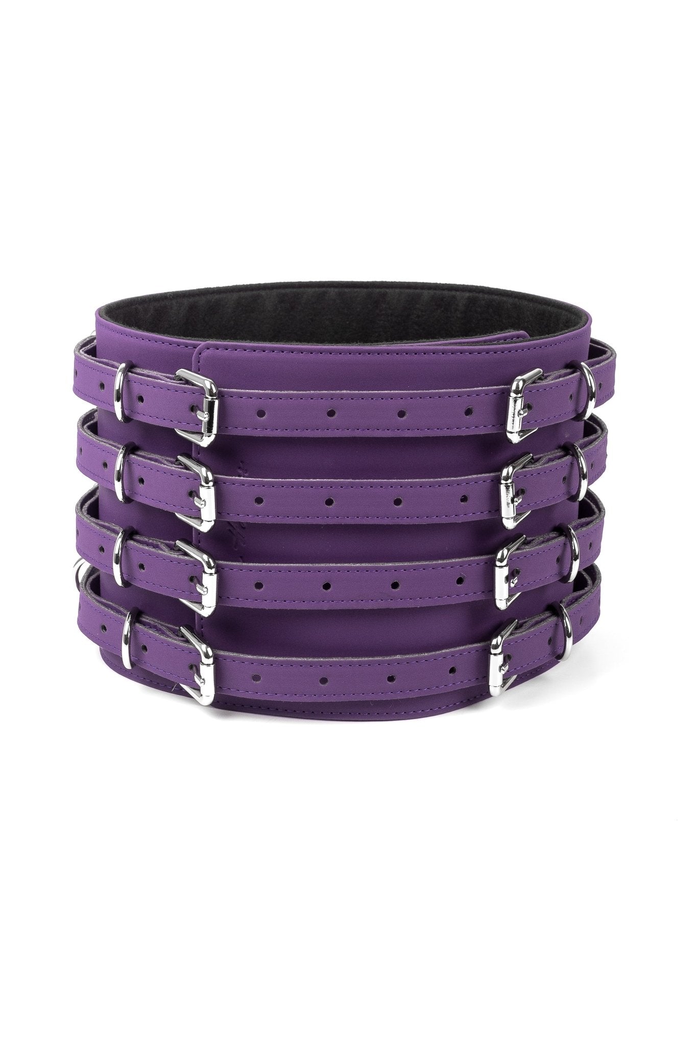 Neoprene Vegan Leather Belt. Violet - Elinlatex