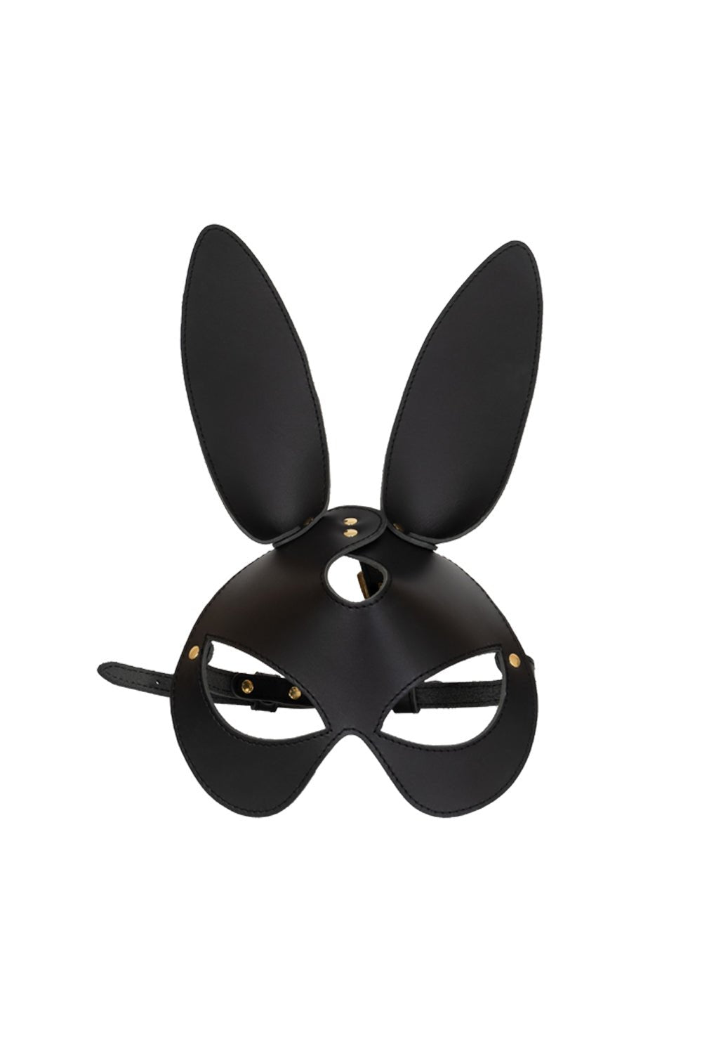 Rabbit mask, Leather Bunny Face mask. Black - Elinlatex