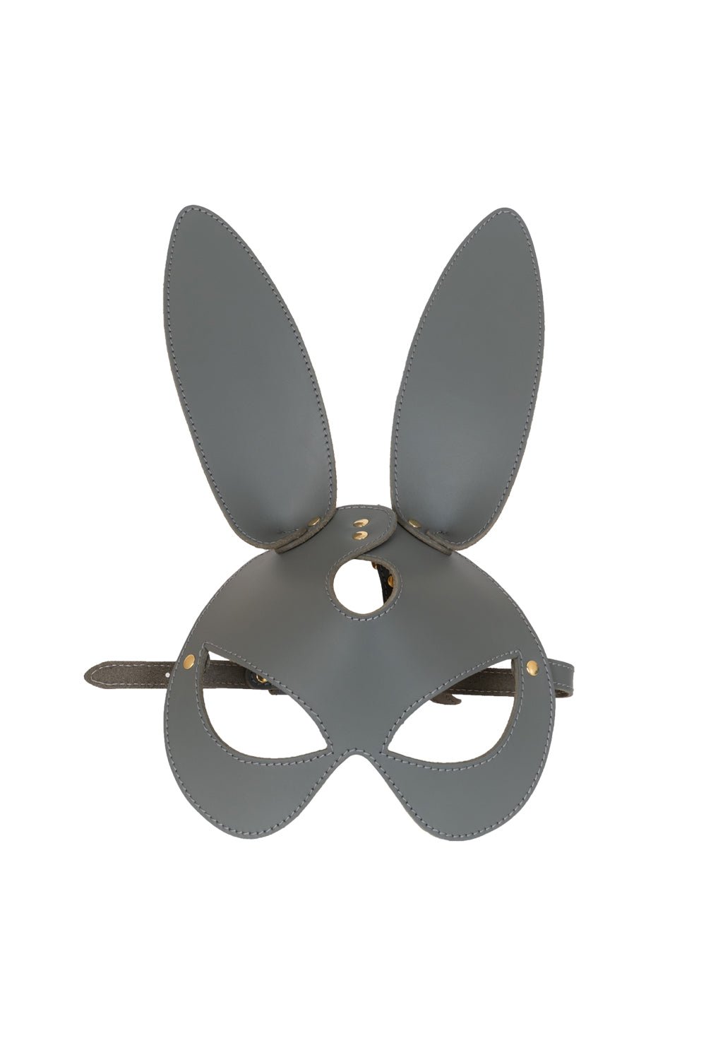 Rabbit mask, Leather Bunny Face mask. Brown - Elinlatex