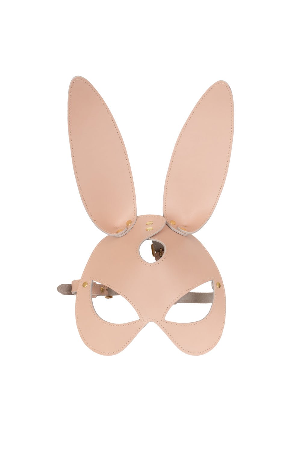 Rabbit mask, Leather Bunny Face mask. Brown - Elinlatex