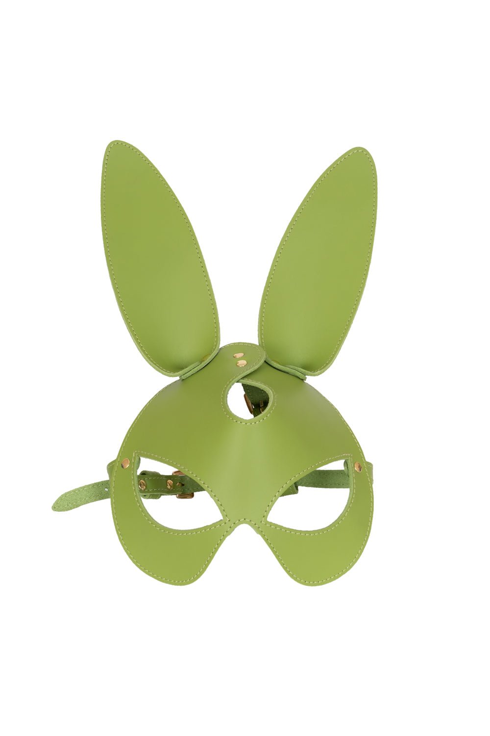 Rabbit mask, Leather Bunny Face mask. Brown - Elinlatex