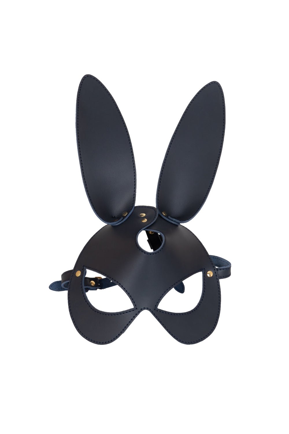 Rabbit mask, Leather Bunny Face mask. Brown - Elinlatex