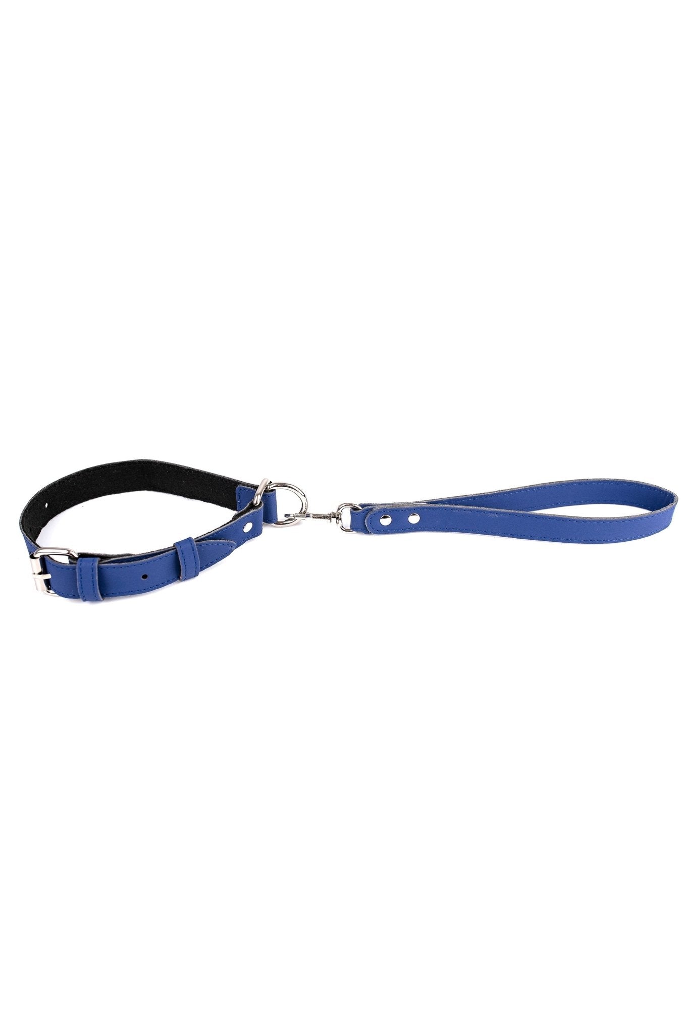 Self - tightening faux leather choke collar - Elinlatex