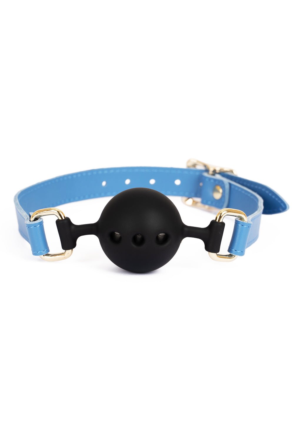 Soft Silicone Mouth Ball Gag. Black - Elinlatex