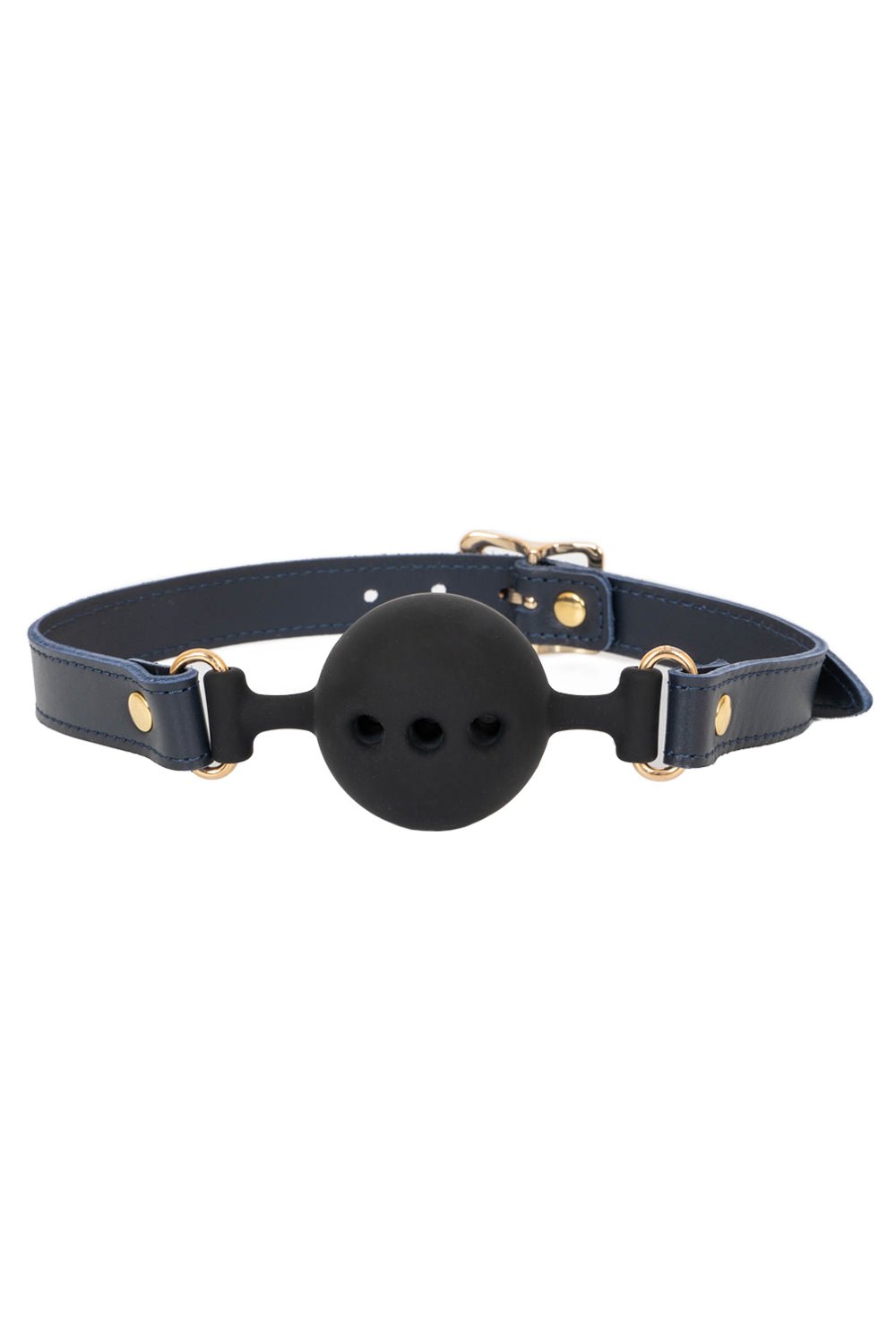 Soft Silicone Mouth Ball Gag. Black - Elinlatex